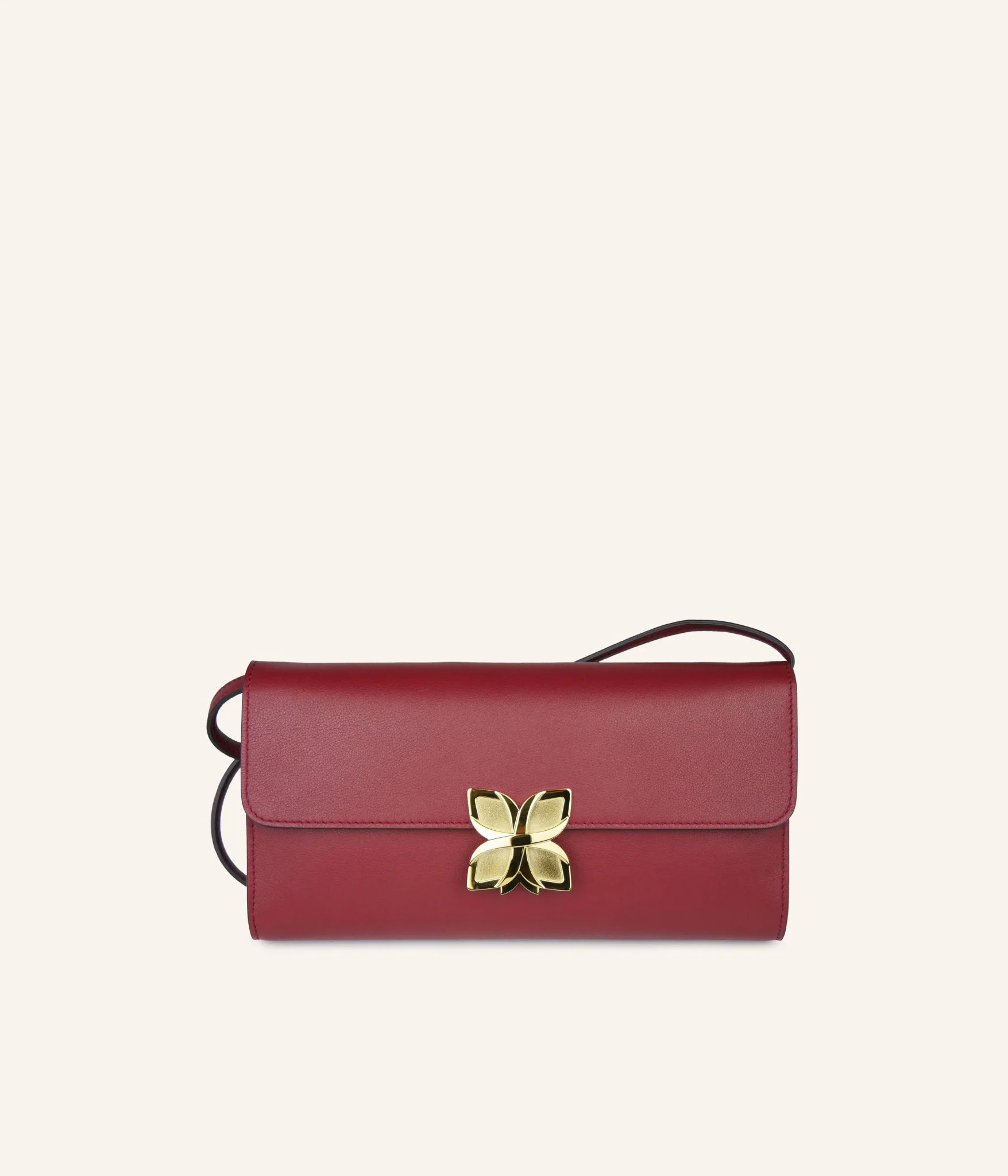Hortensia Clutch | Bordeaux Lisse