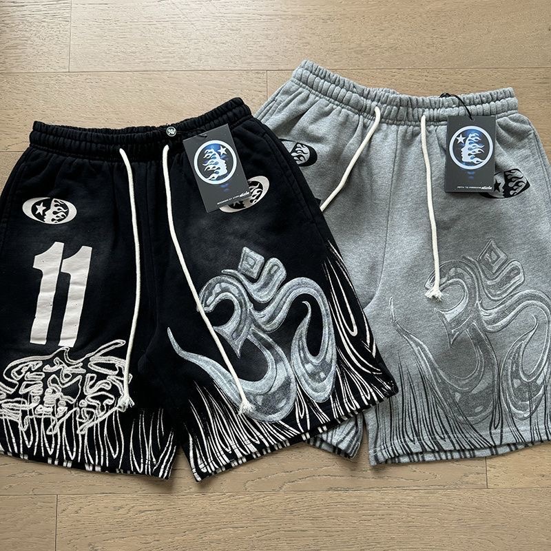 Hellstar black and grey 11 letters shorts