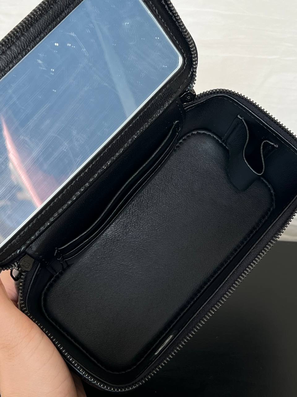 Chanel Black Quilted Lambskin Mini Vanity Top Handle Bag