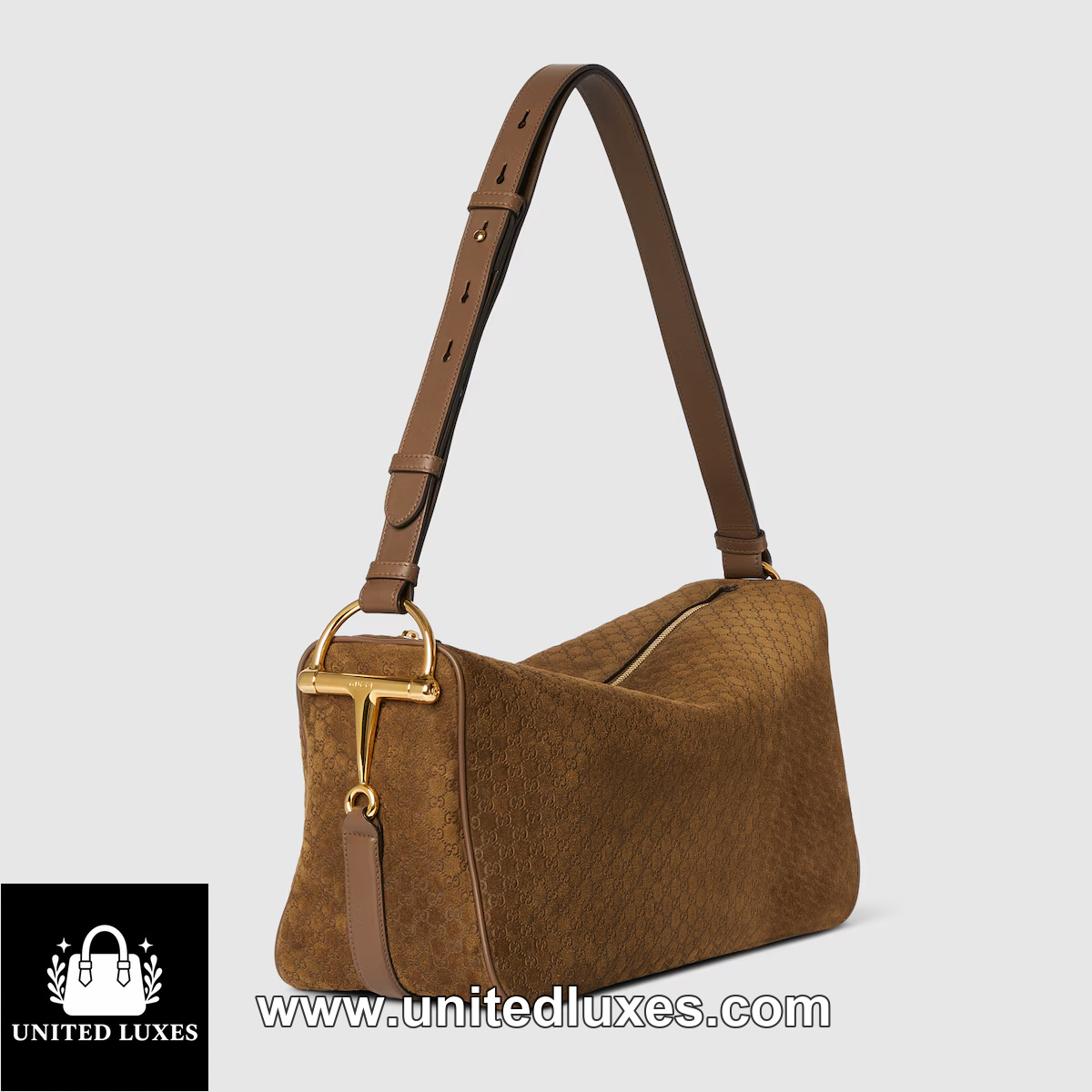 Replica Gucci Half Horsebit large shoulder bag