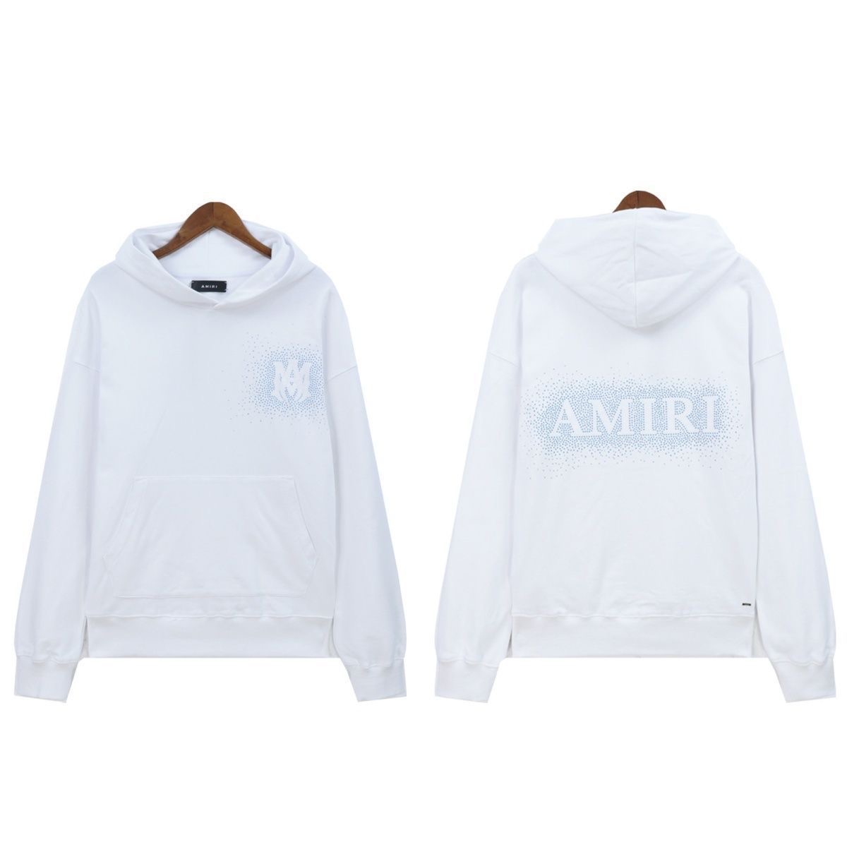 Amiri hot stamping printing, washing water for aging, high-quality pure cotton looped hoodie, loose hoodie