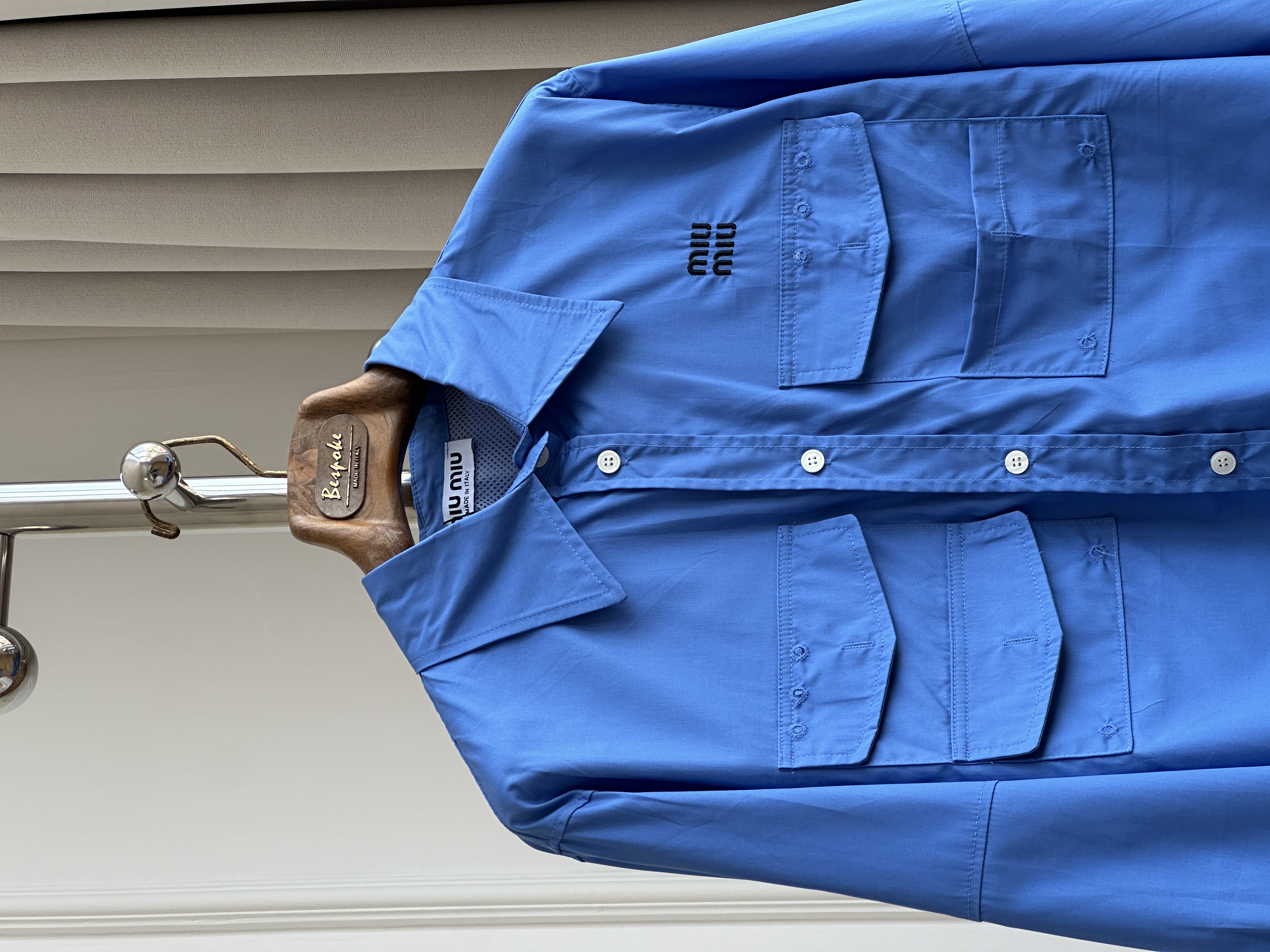 Miu Miu Cropped Cotton Utility Shirt
