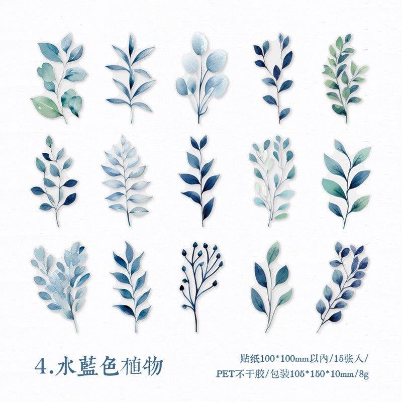 1133 Collage Sticker Pack Blowing Down Leaves Series