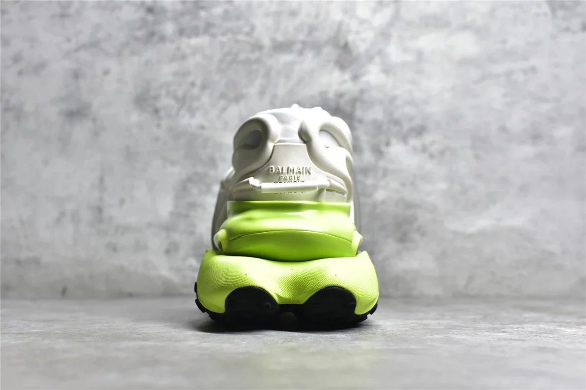 2022 Balmain Bullet Shoes White & Green