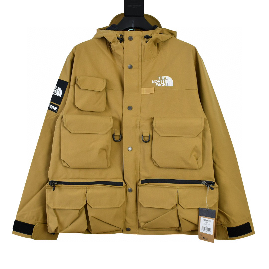 Supreme SS20 Week 13 & TNF Cargo Jacket Khaki Color
