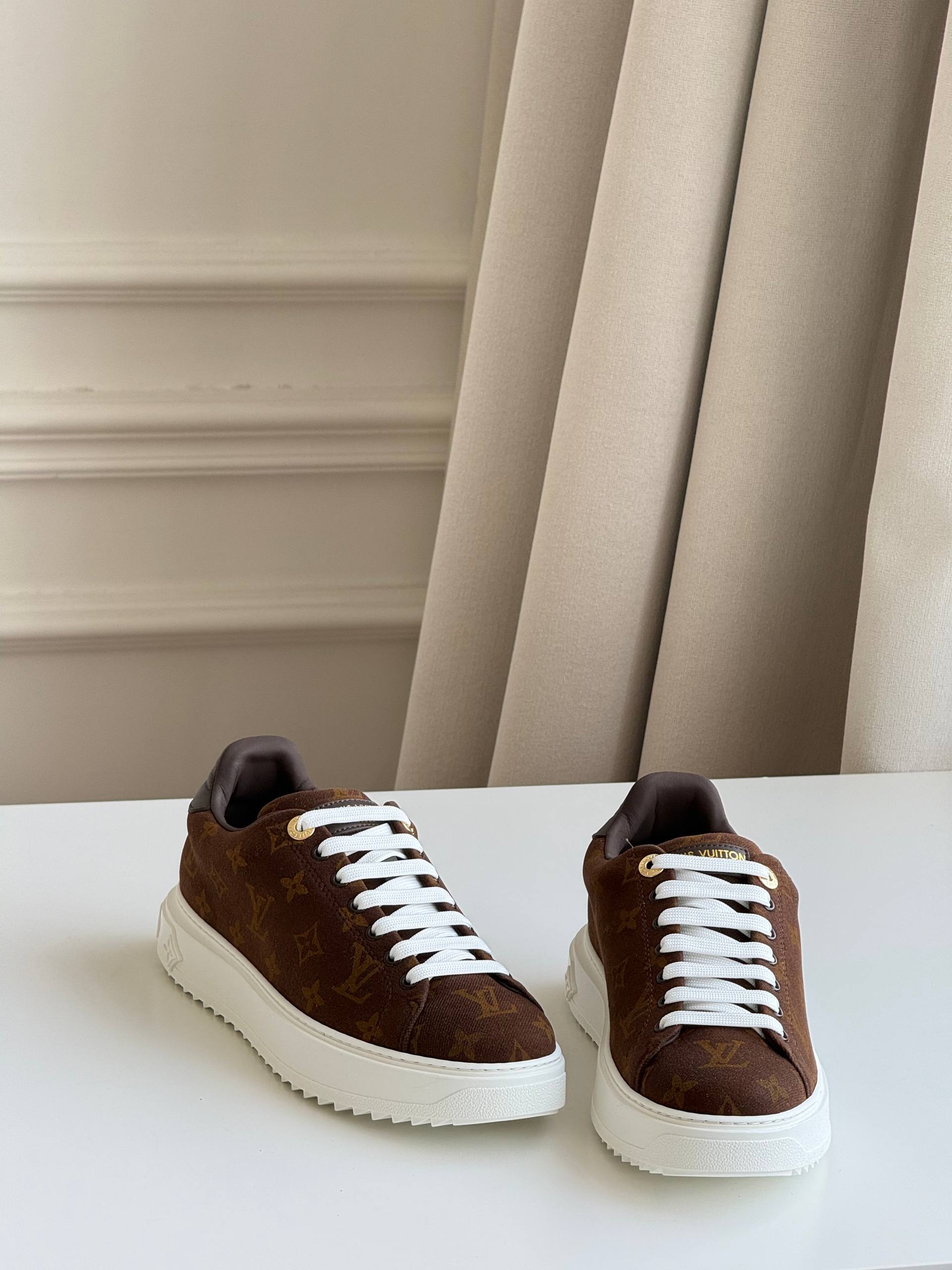 Louis Vuitton Time Out Monogram Platform Sneakers