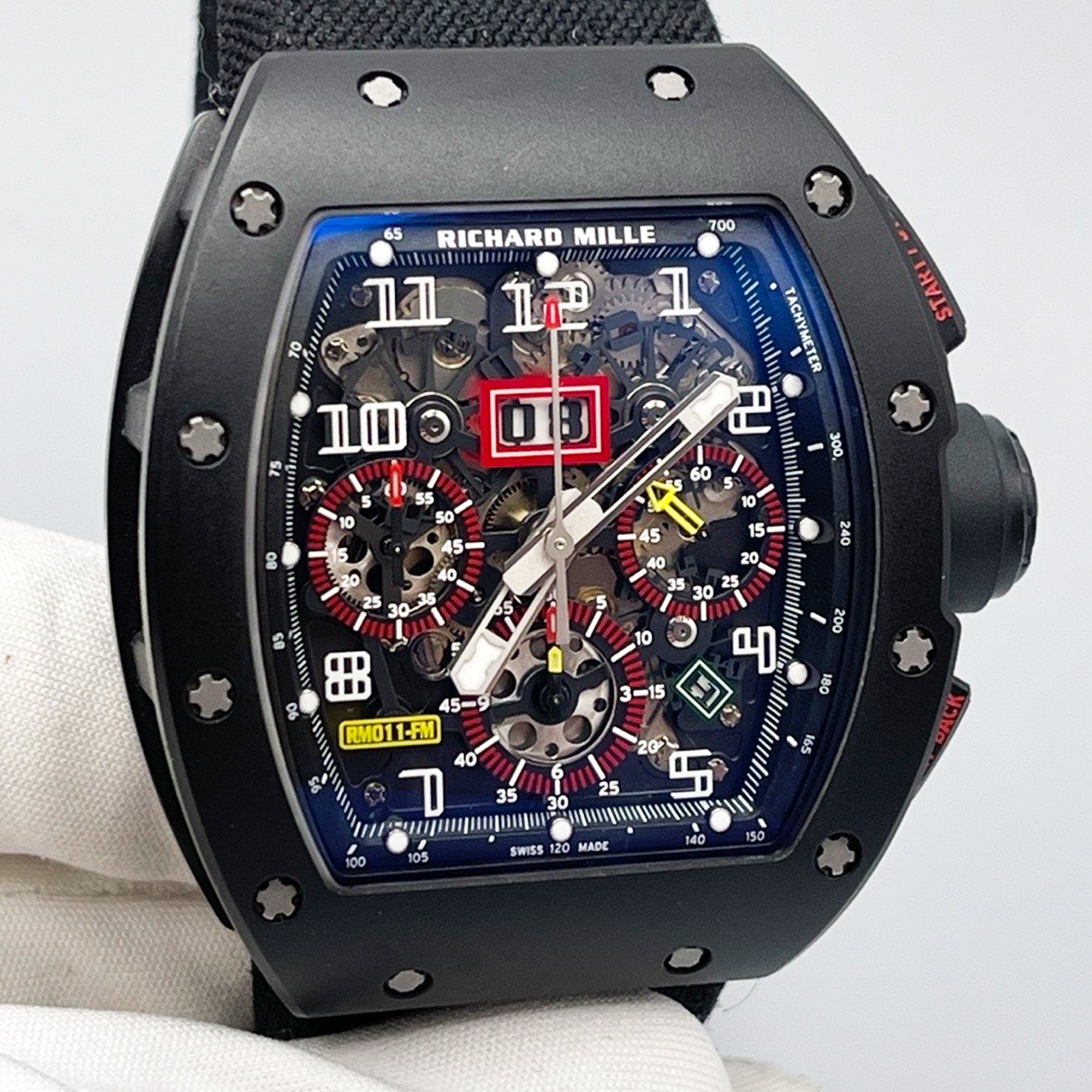 Richard Mille Felipe Massa Flyback Chronograph Black Carbon RM011-FM【1:1 Replica】