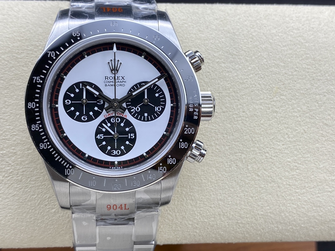 Rolex Cosmograph Daytona 116520 Bamford Paul Newman White Dial Steel Men's Watch