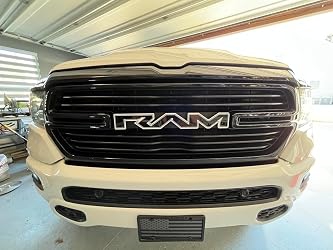 Illuminated White Grille Letter Lights w/Screws Compatible with Dodge ram 2013+1500