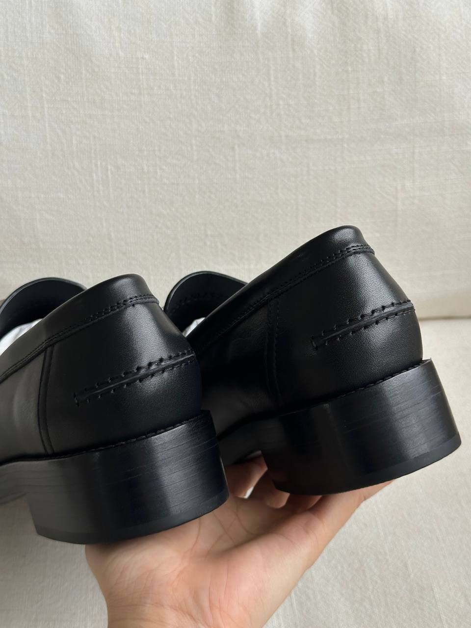 Hermès Black Calfskin Kelly Silver Buckle Loafers