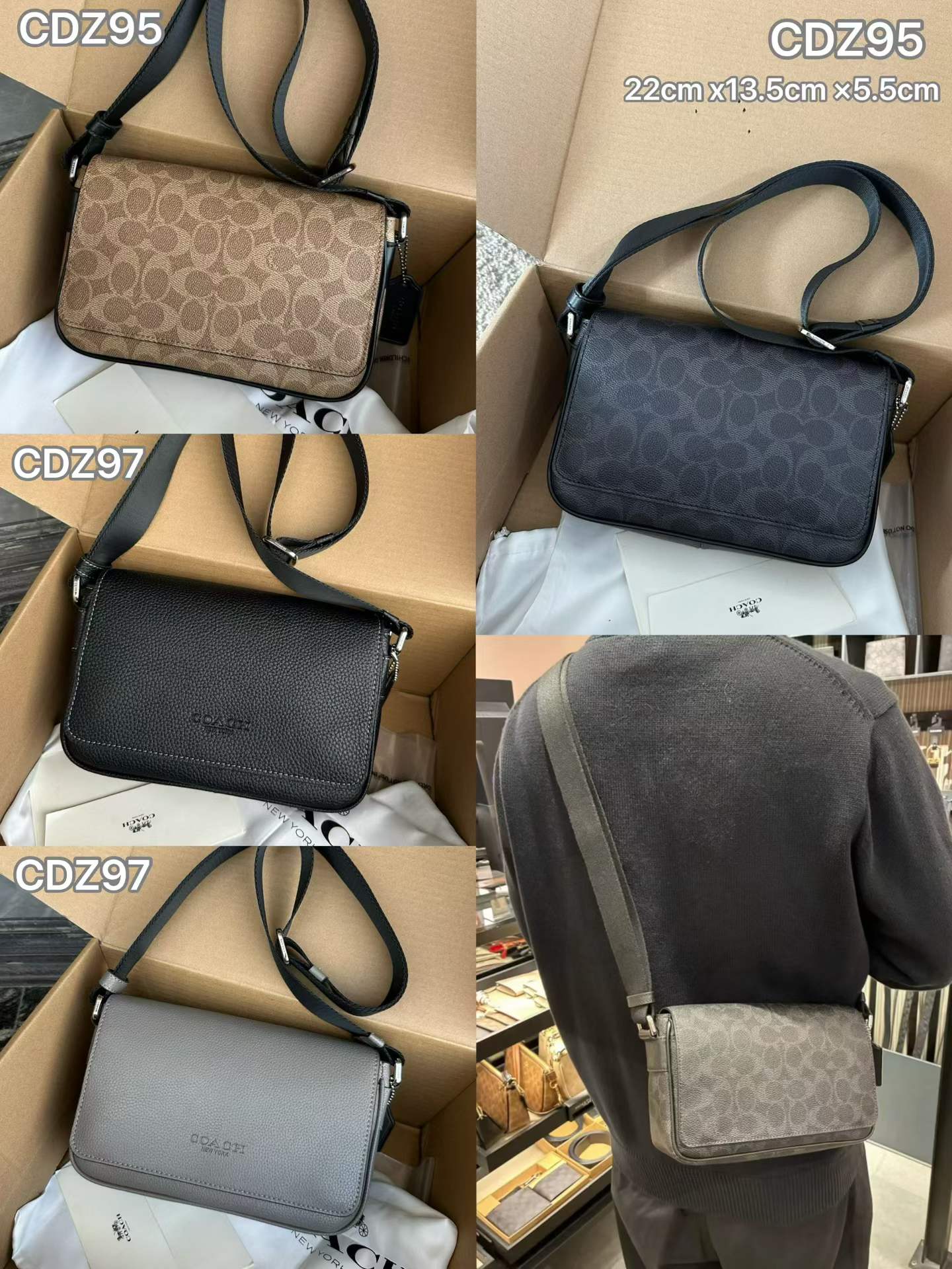 Men Handbag CDZ95 CDZ97 Jack Small Flap Crossbody Shoulder Bag