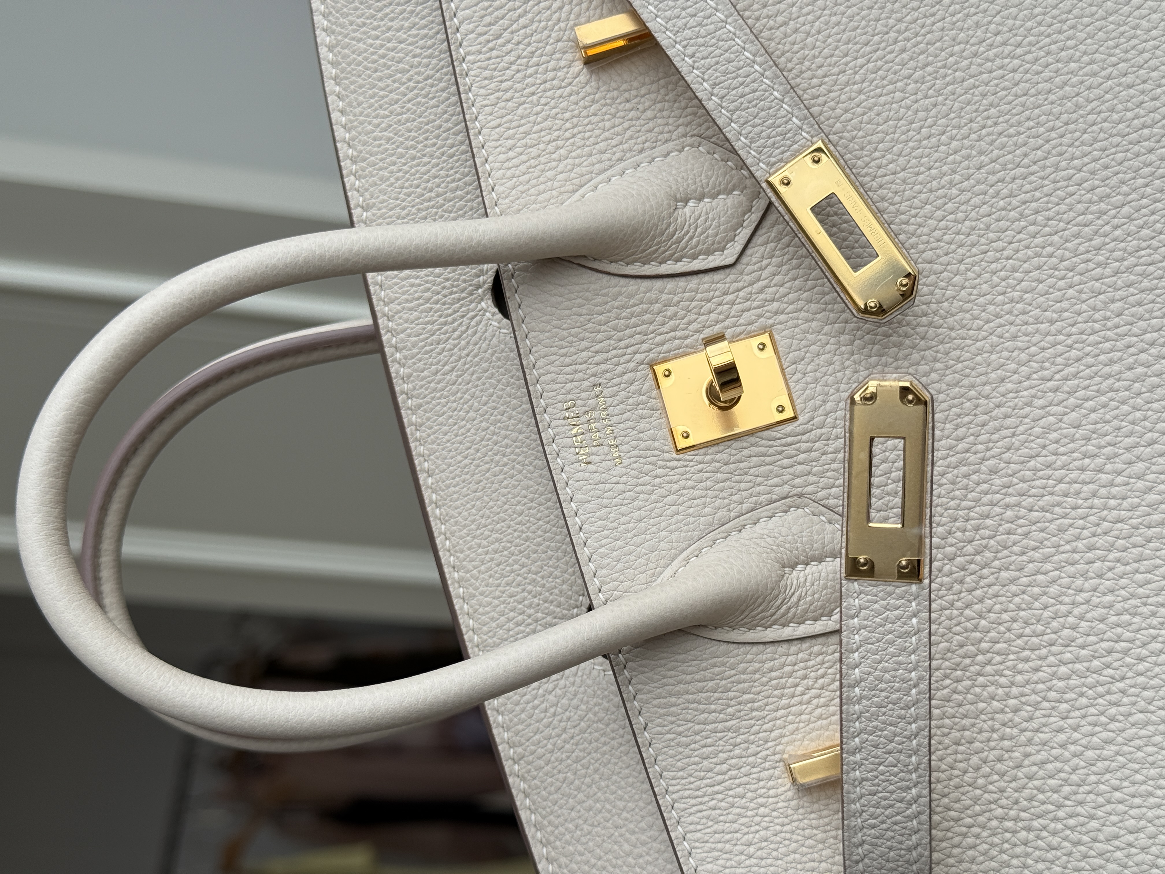Hermès Birkin Elephant Grey Togo Leather Gold Hardware Handbag