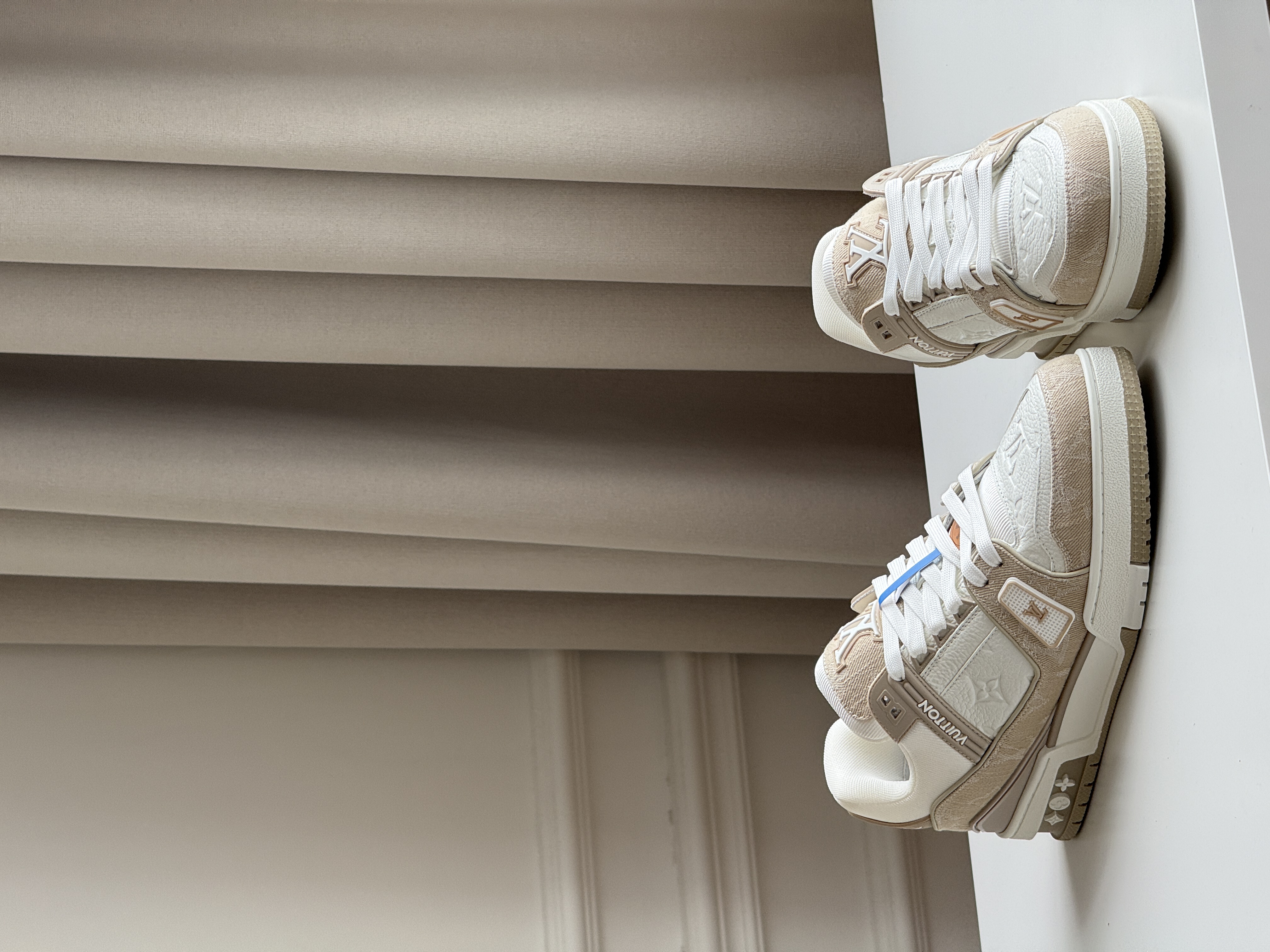 Louis Vuitton Trainer Beige Monogram Patchwork Sneakers