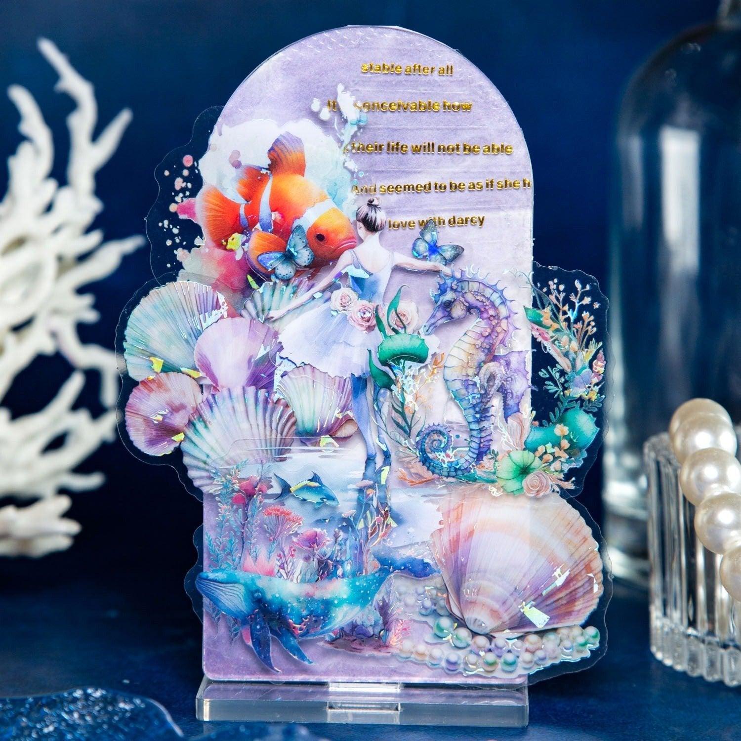 1026 Shell Light Stickers Sea Heart Series