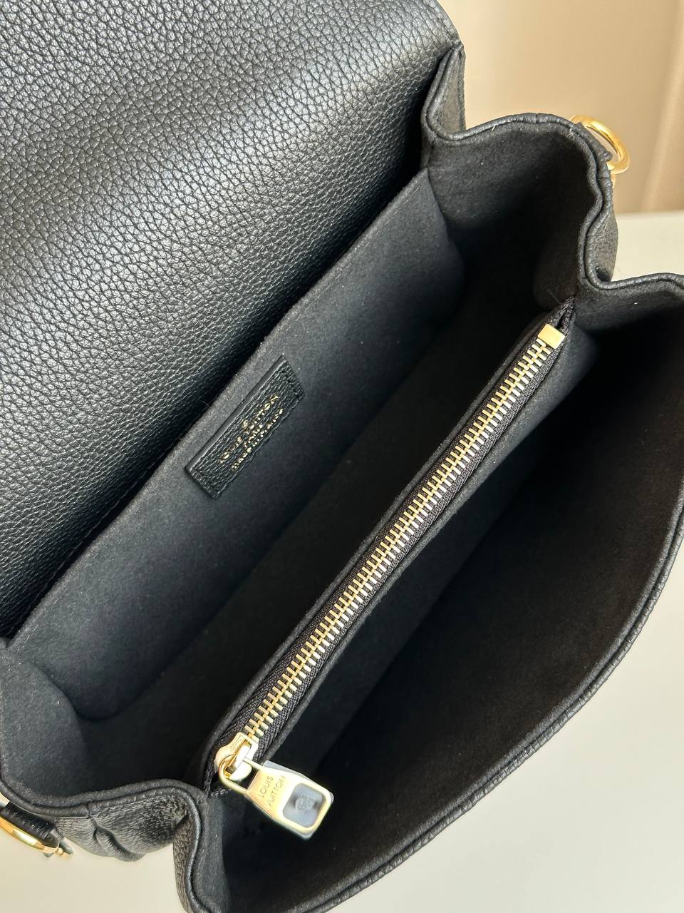 Louis Vuitton Black Monogram Embossed Leather Pochette Métis Crossbody Bag