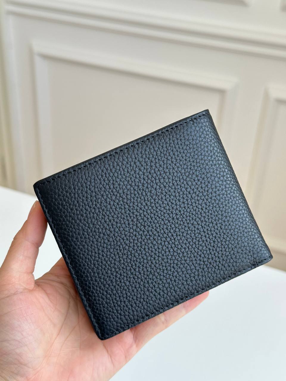 Dior Oblique Jacquard & Grained Leather Bi-Fold Wallet