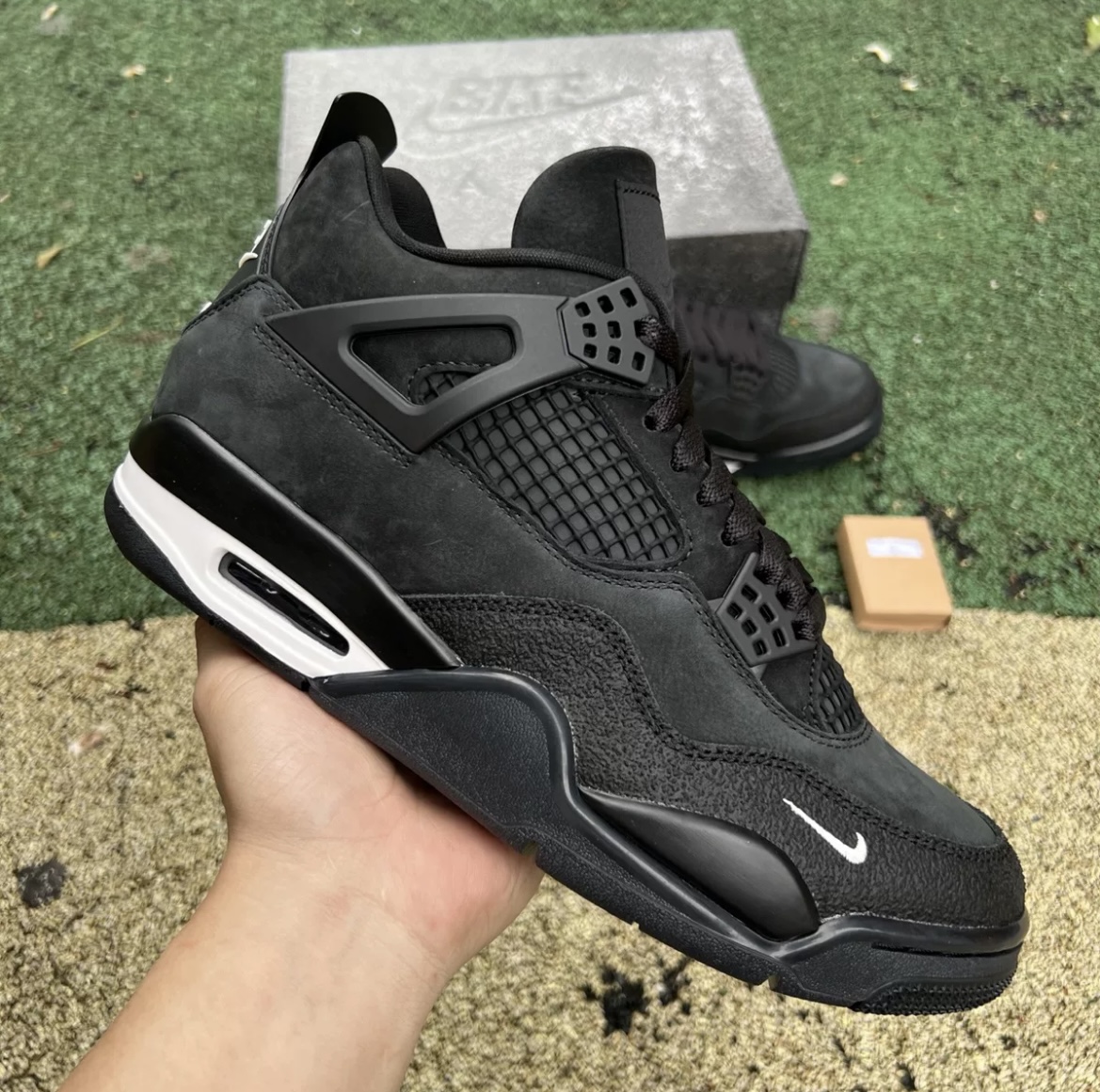 Nigel Sylvester & Air Jordan 4 Brick by Brick Black