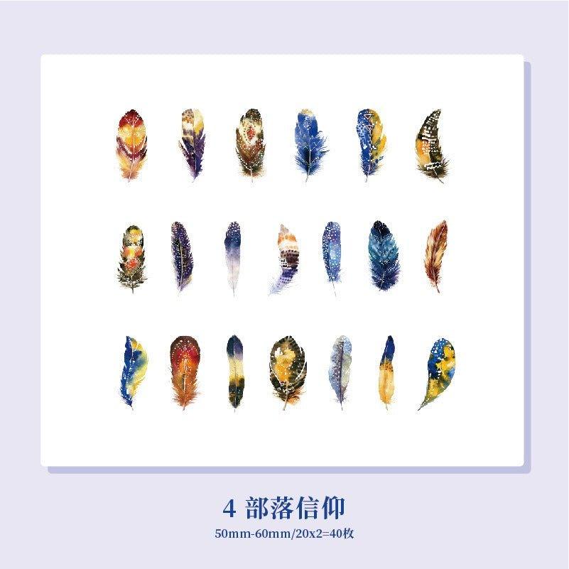 1166 Sticker Pack Fantasy Feather Series