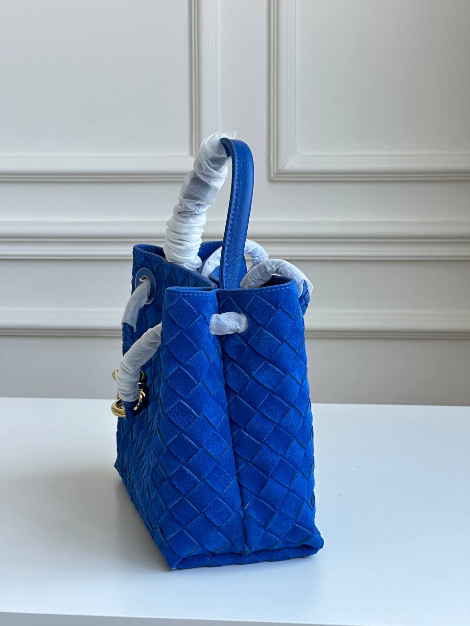 Bottega Veneta Small Andiamo Intrecciato Suede Tote Bag