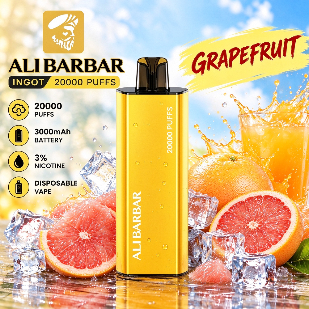 ALIBARBAR 20,000 Puffs Disposable Vape – 16 Flavours