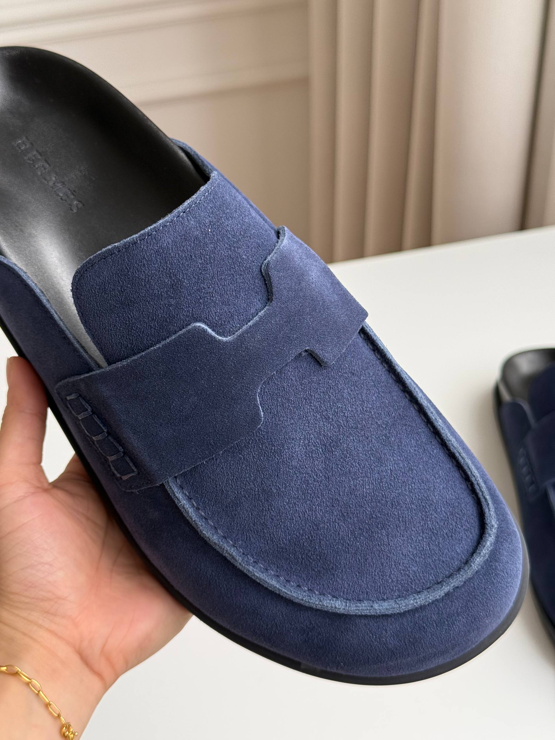 Birkenstock Suede Penny Loafer Mule Slides