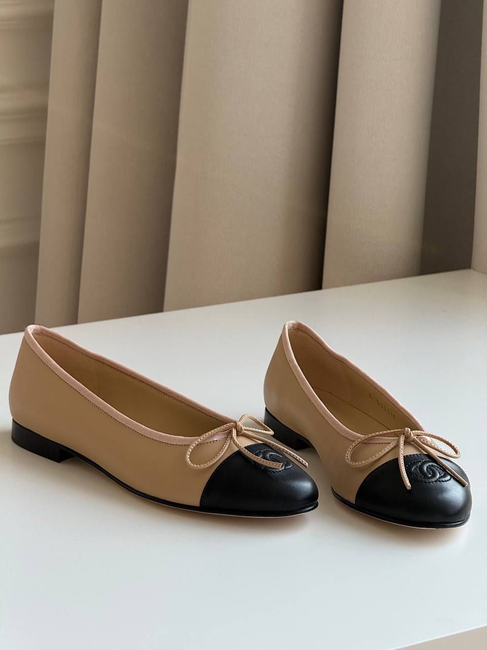 CHANEL Classic Two-Tone Ballet Flats