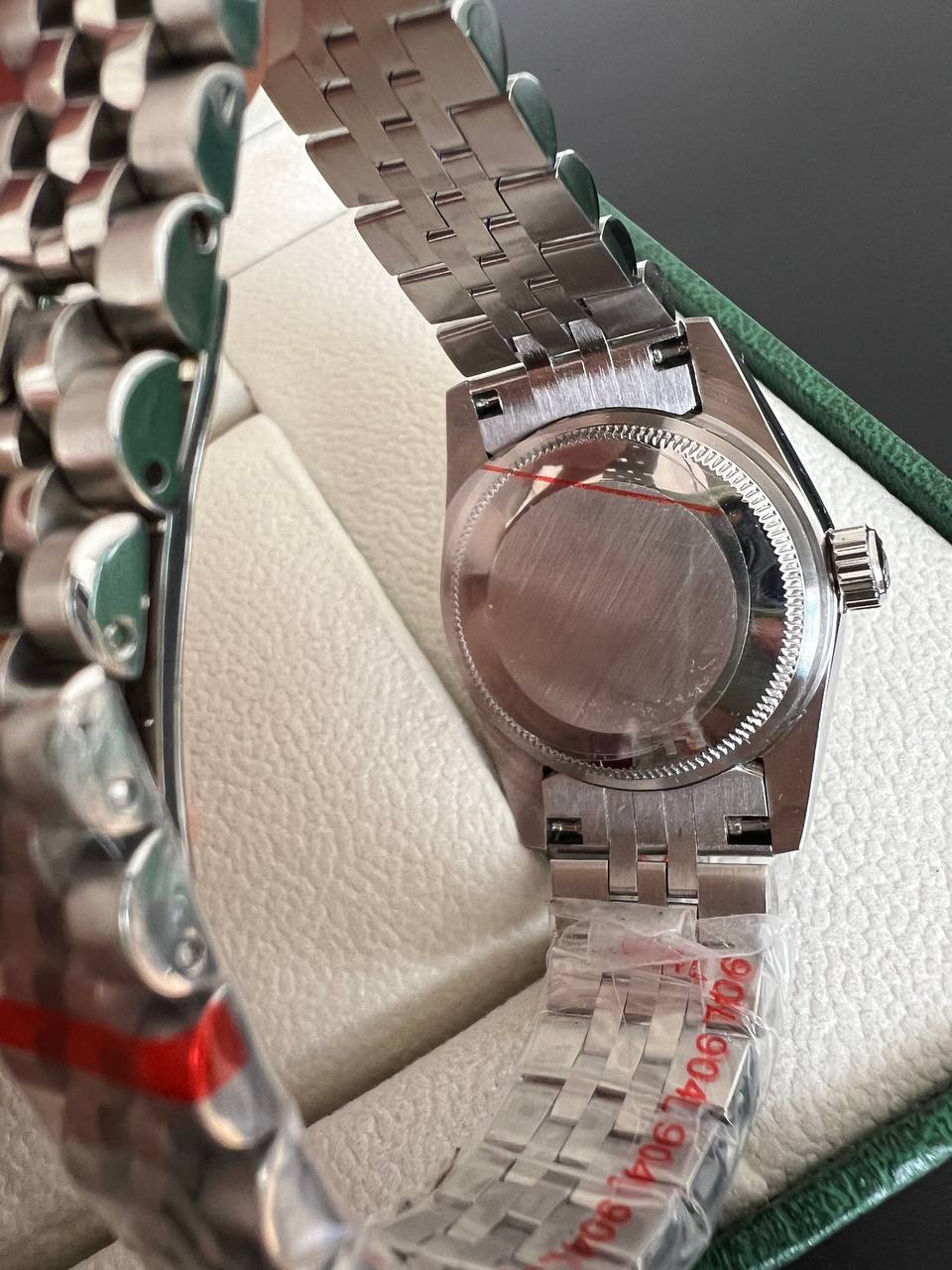 Rolex Datejust Green Dial Fluted Bezel Jubilee Steel Bracelet Watch