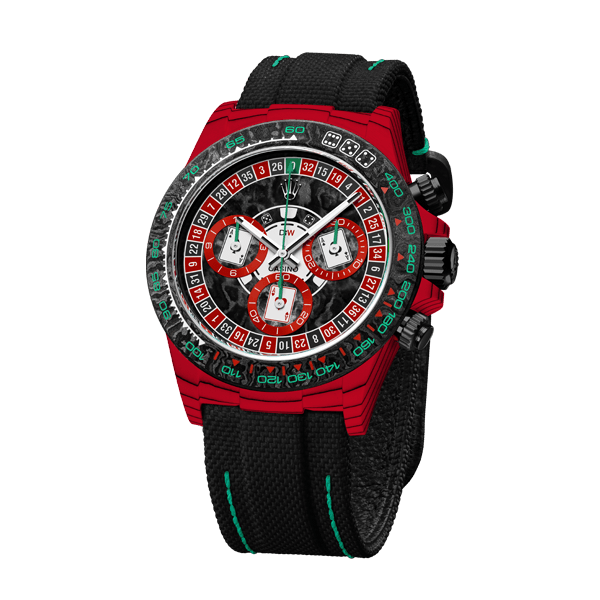 ROLEX Diw Daytona quartz fiber lucky player 3 (casino v.3) 40mm red quartz【1:1 Replica】