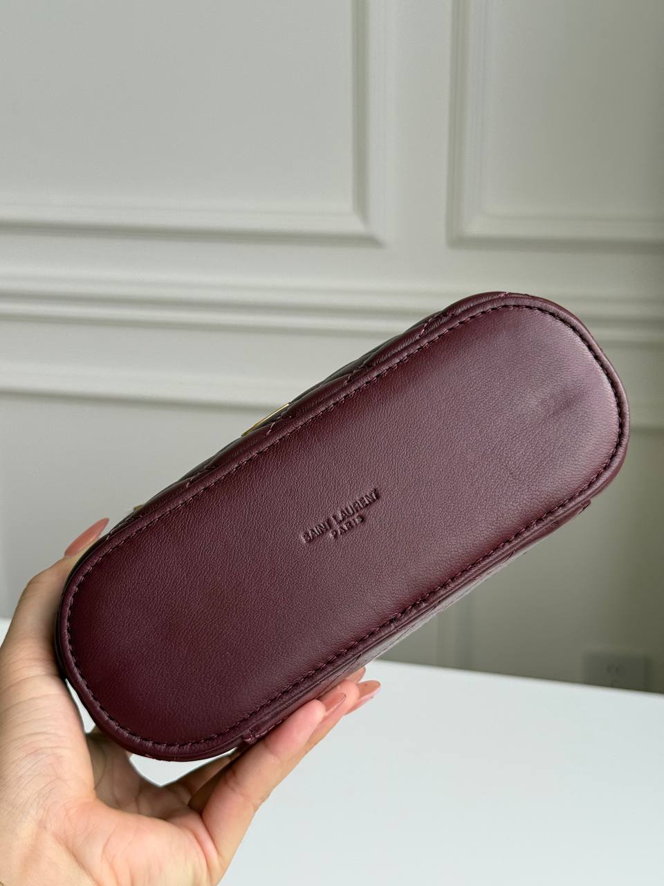 SAINT LAURENT GABY Quilted Leather Vanity Bag