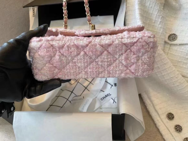LARGE FLAP BAG PINK 20CM