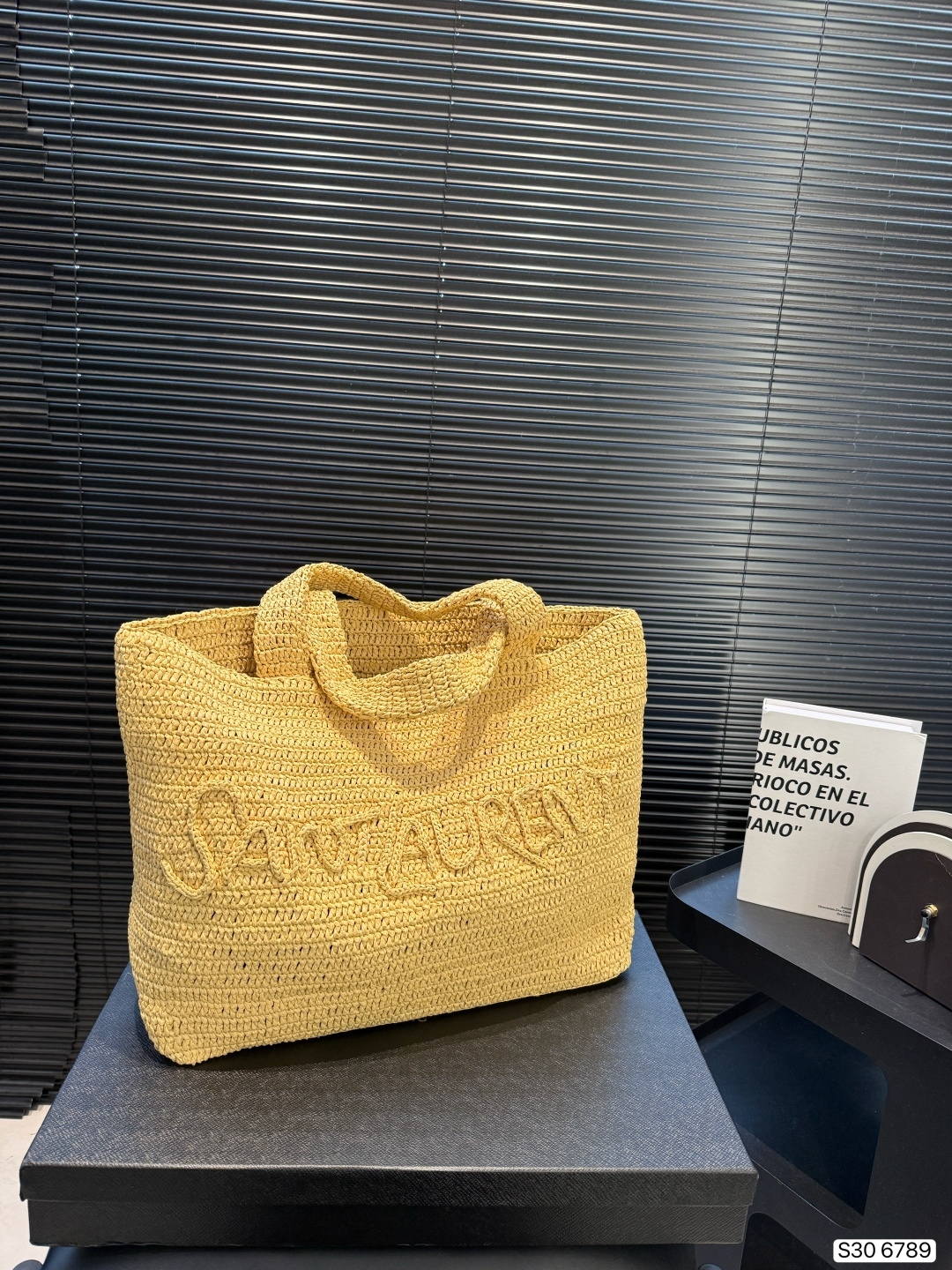 Saint Laurent Straw Tote Bag