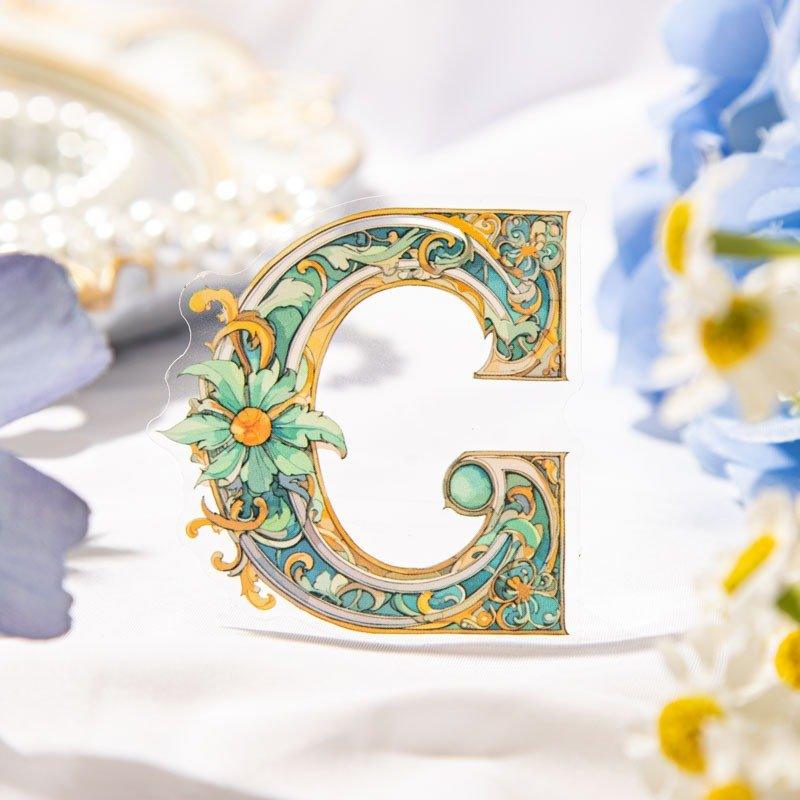 1124 PET Stickers Baroque Letters