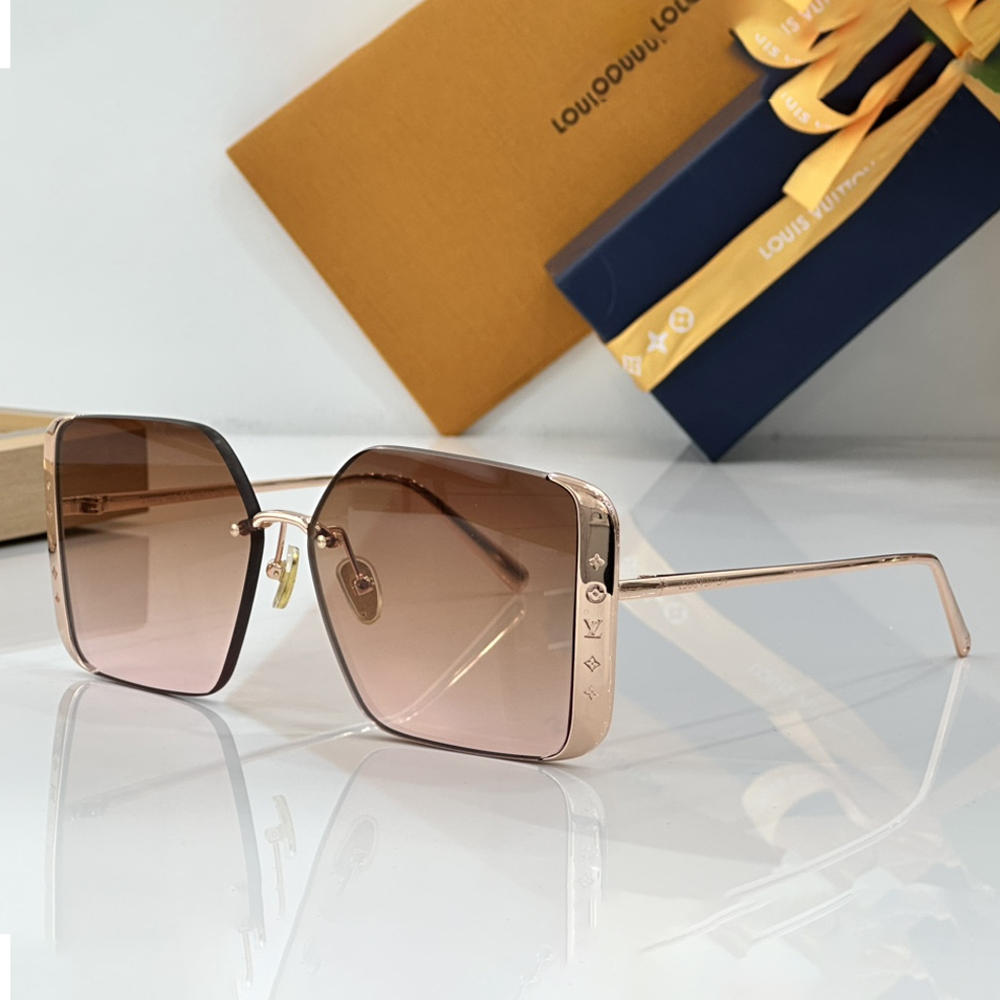 LV Lrregular Metal Frame Sunglasses Top Quality