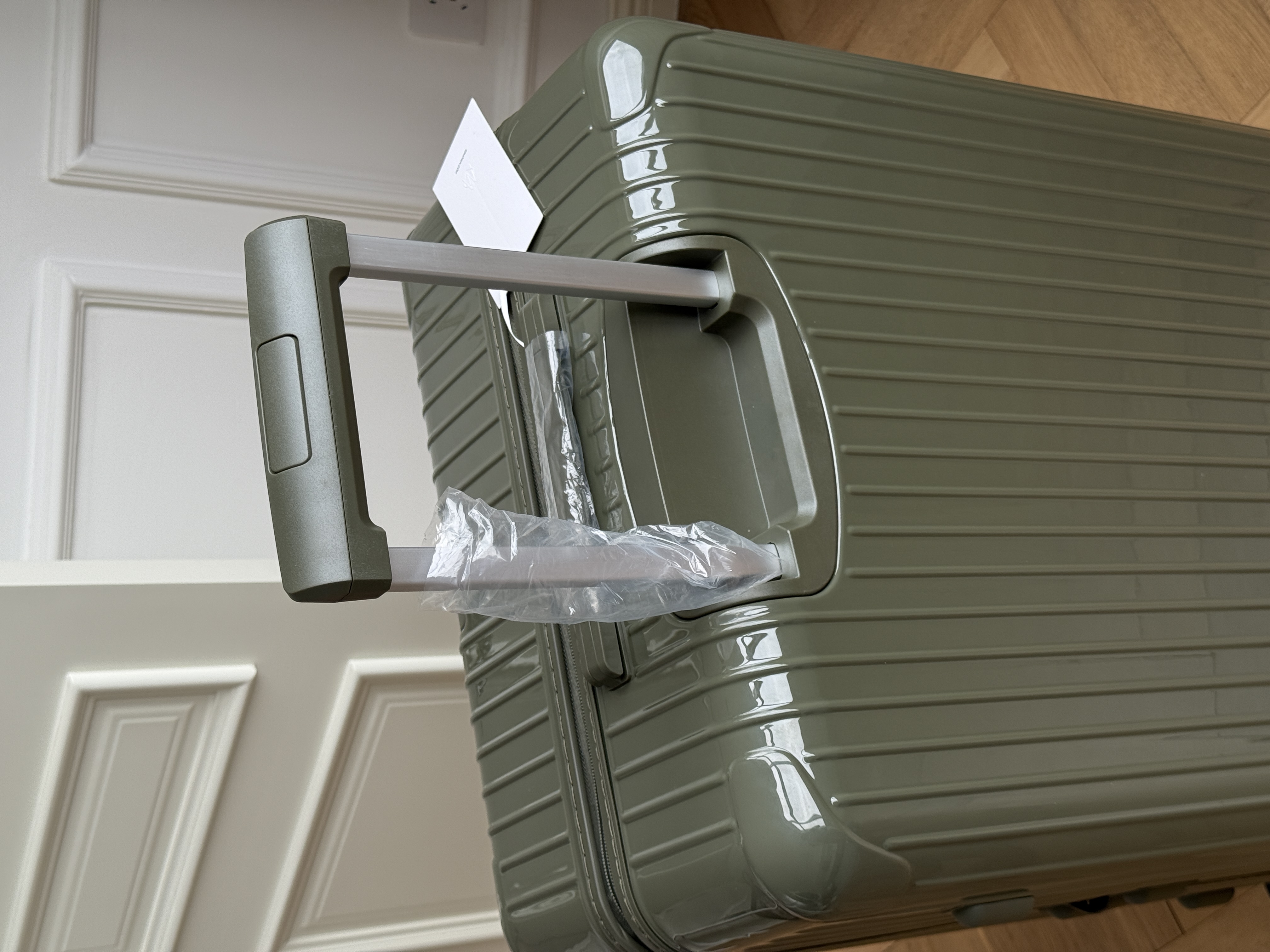 Rimowa Classic Vertical Gloss Aluminum 4-Wheel Check-in Luggage