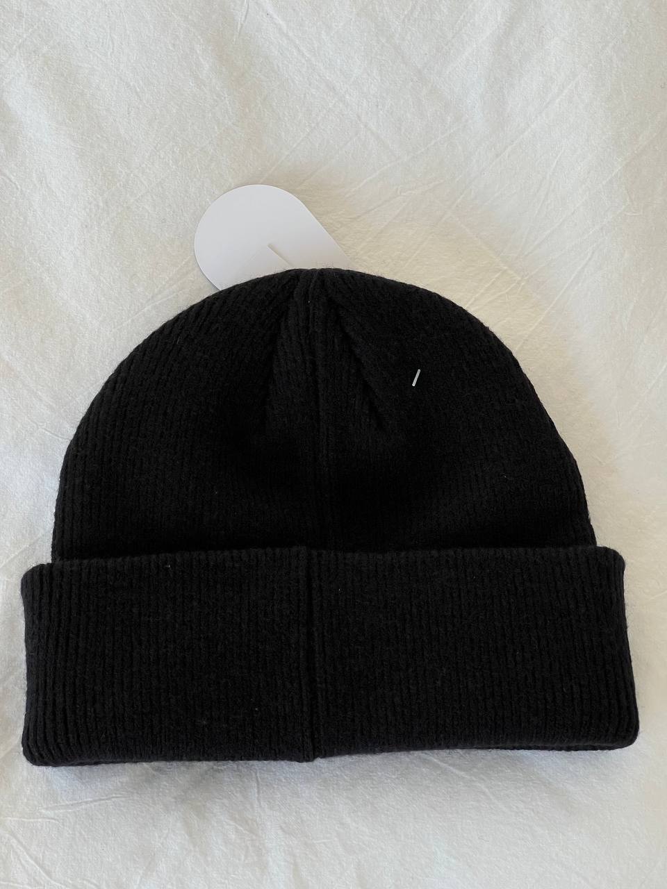 Chrome Hearts Black Gothic Cross Embroidery Cuff Knit Beanie
