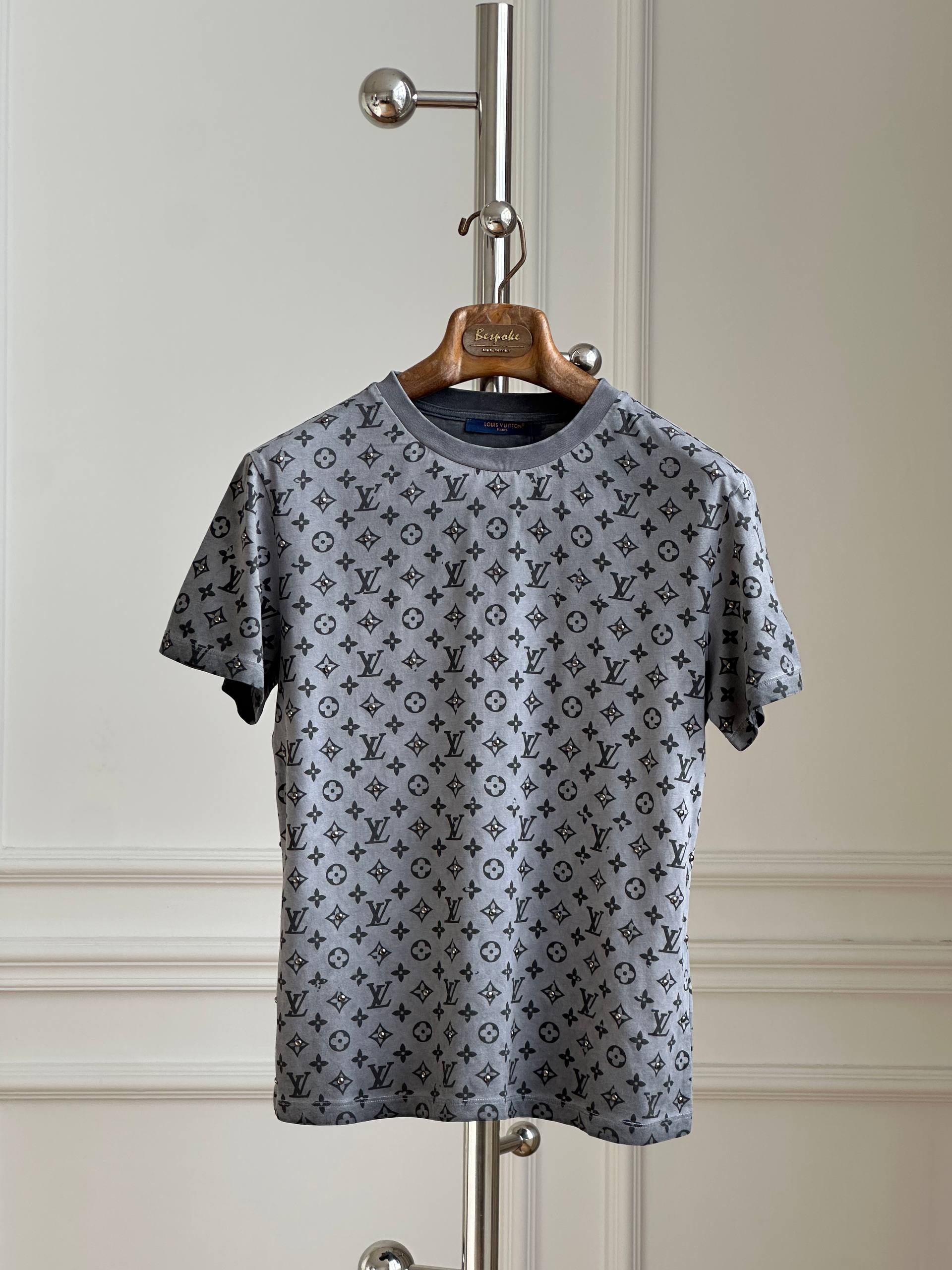 Louis Vuitton Monogram Printed T-Shirt with Crystal Embellishments