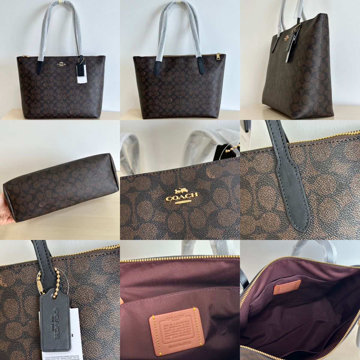 Women Handbag CBT20 Signature Zip Tote Shoulder Bag