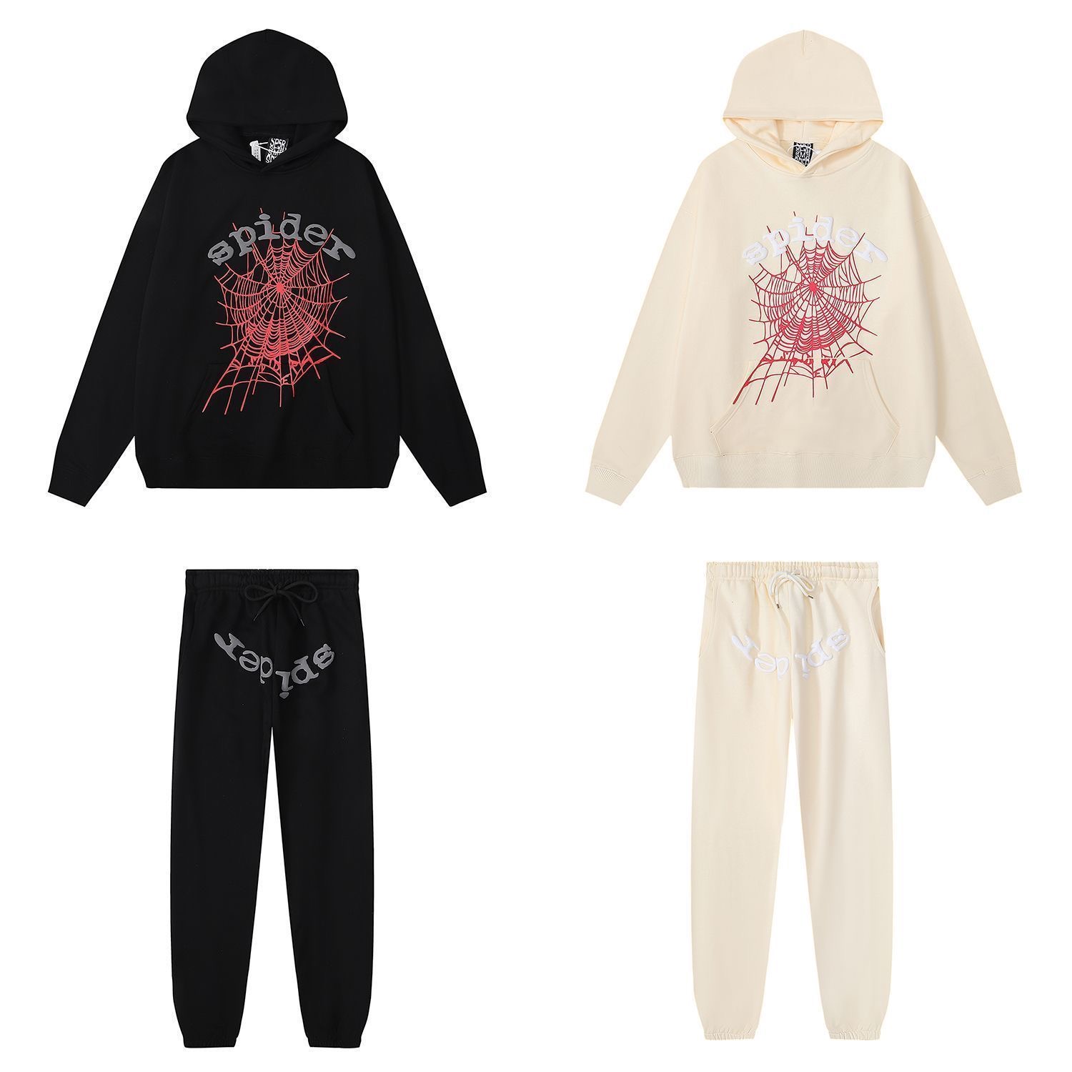 star 555555  black or cream hoodie