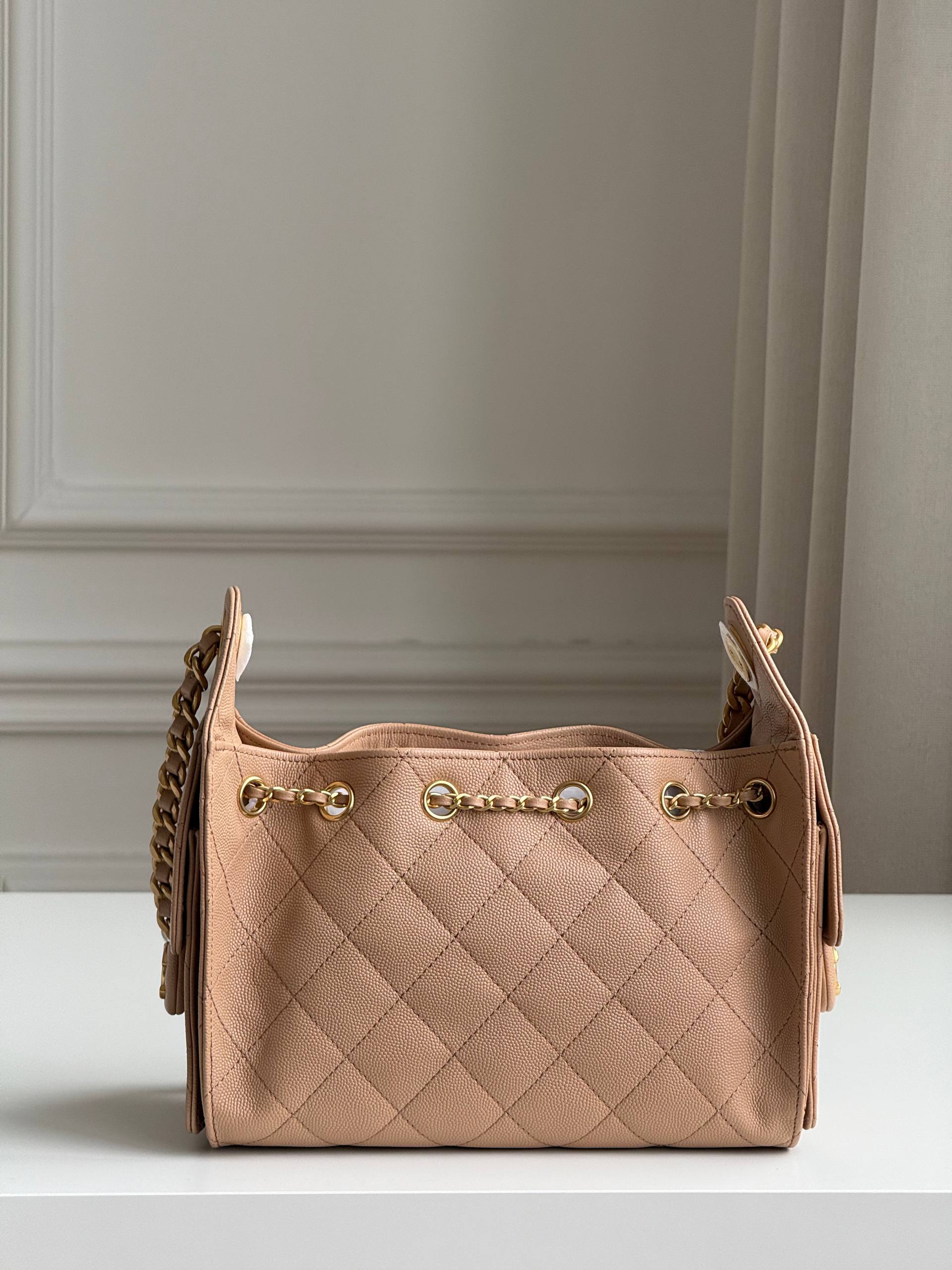 Chanel Caviar Quilted Bucket Bag with CC Turnlock