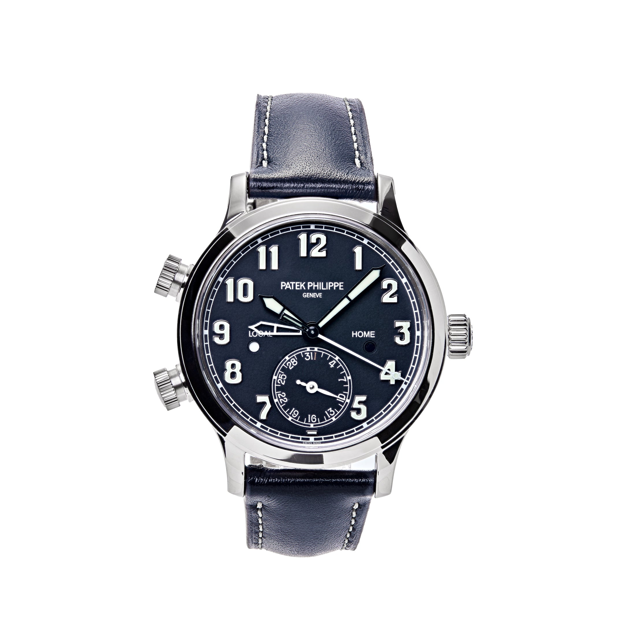 Patek Philippe Calatrava Pilot Travel Time White Gold 7234G-001【1:1 Replica】