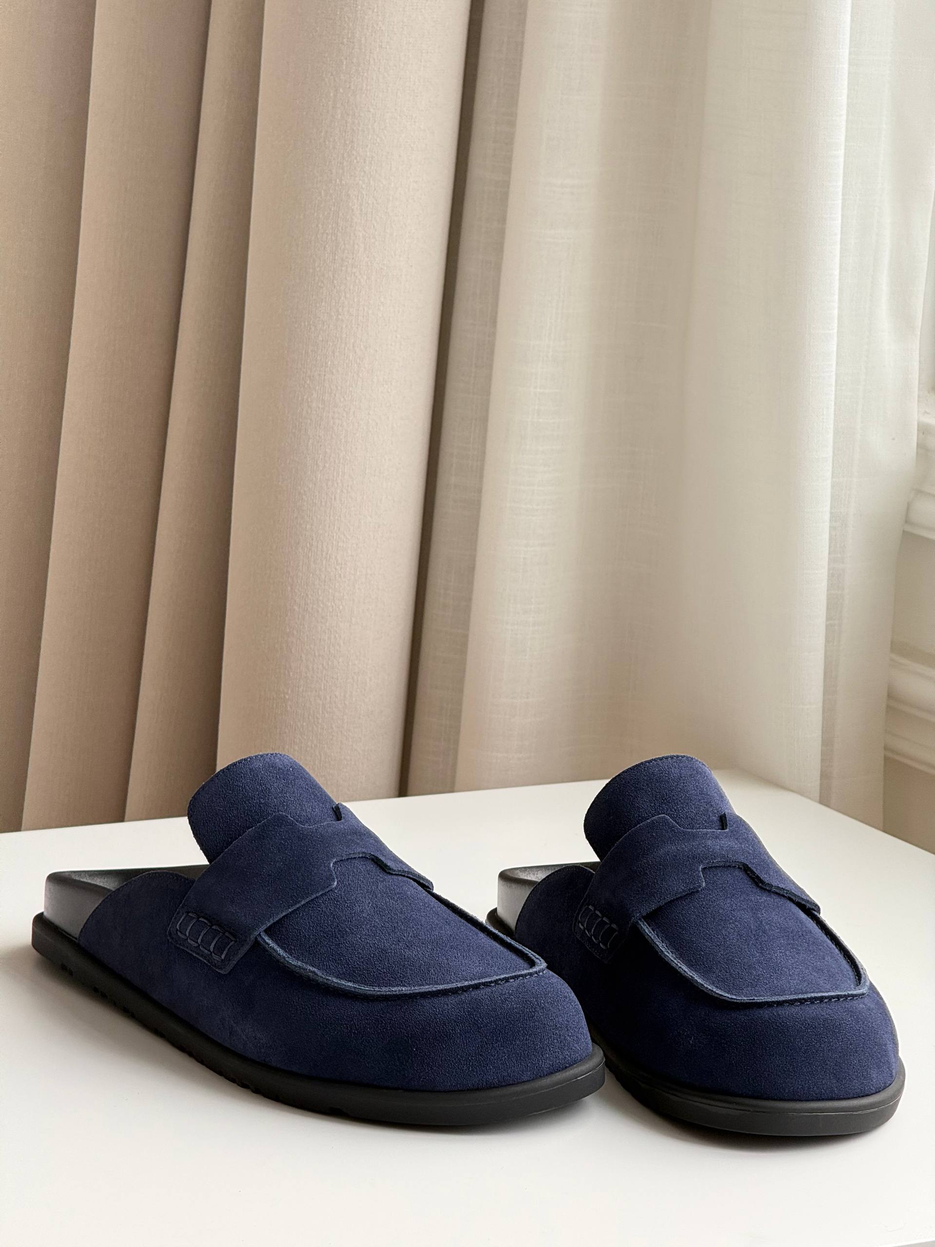 Birkenstock Suede Penny Loafer Mule Slides