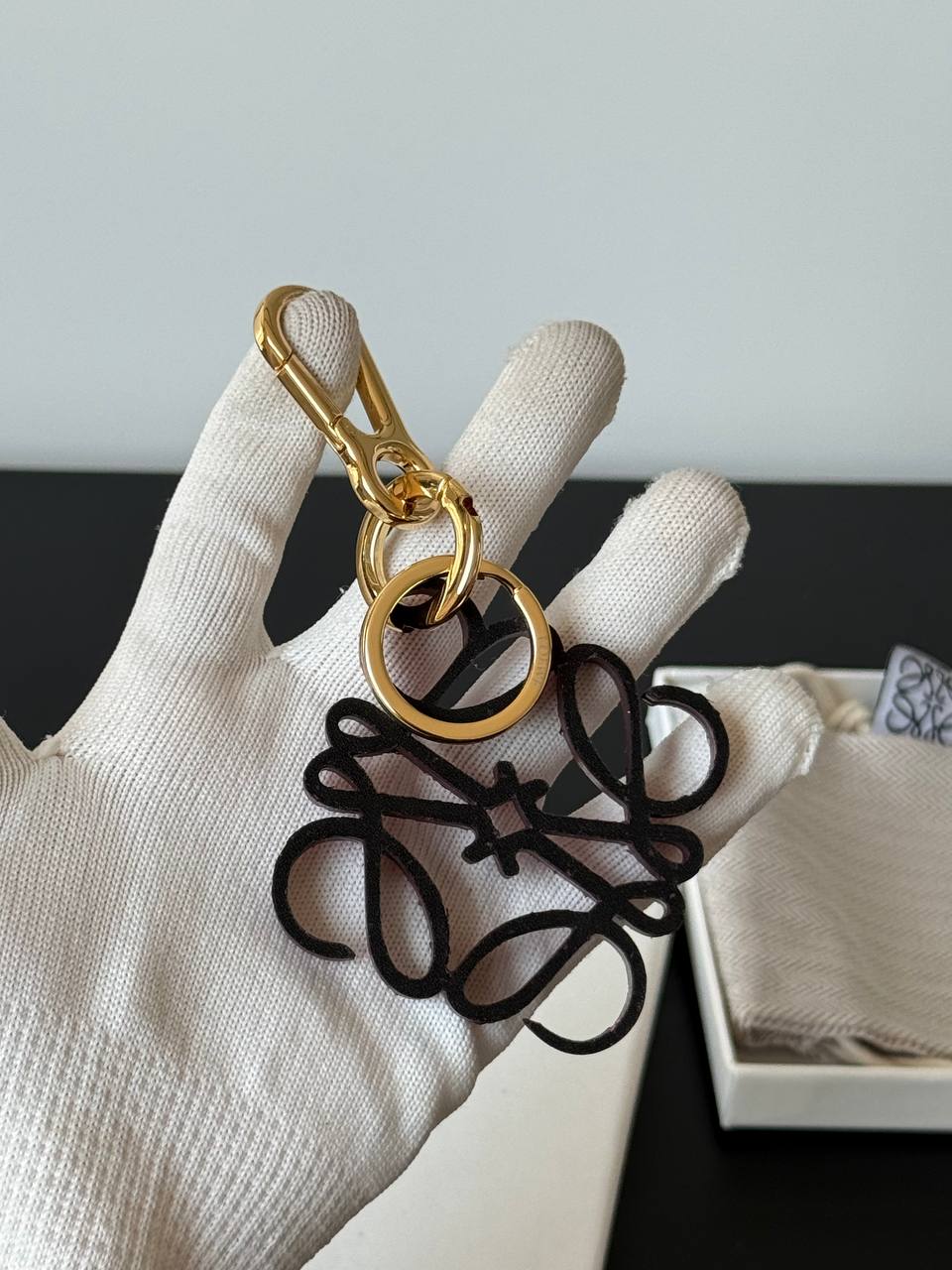 LOEWE Anagram Leather Charm