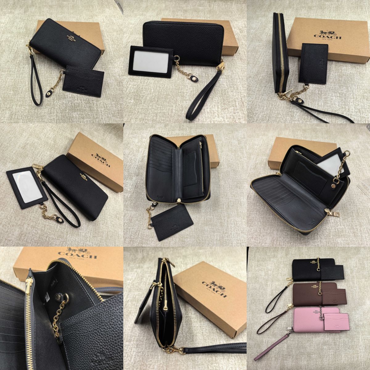 Women Handbag CBZ98 CBZ99 Long Zip Around Wallet With Detachable Card Case