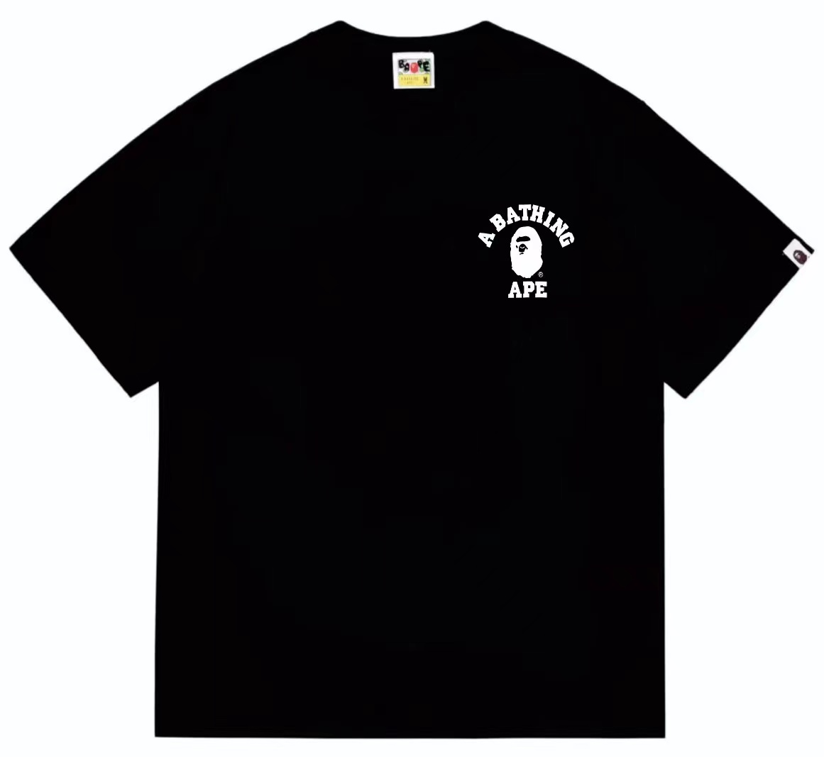 Classic ape man head with letters printed t shirt