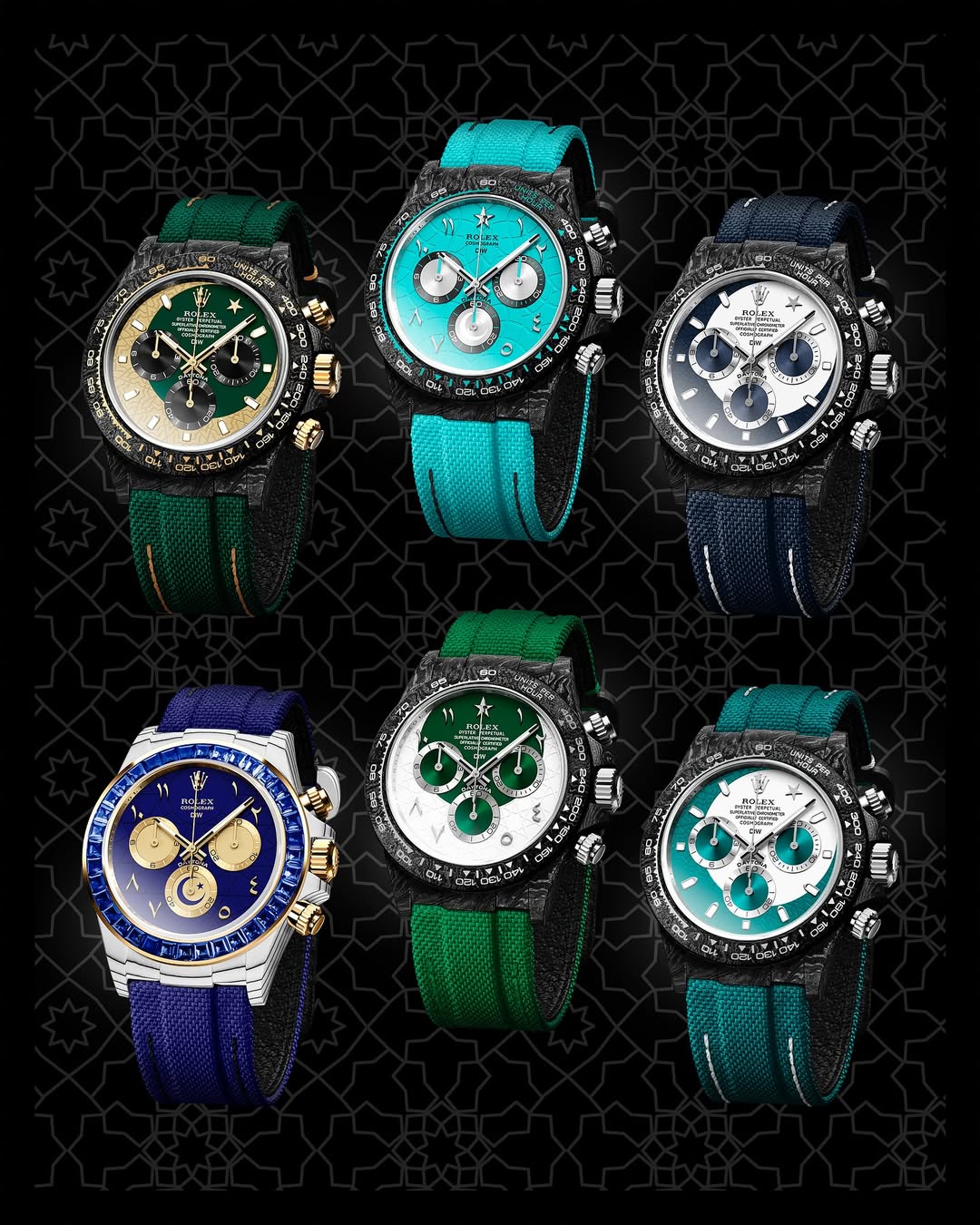 DiW Rolex Graphite Daytona RAMADAN 40mm Watch【1:1 Replica】