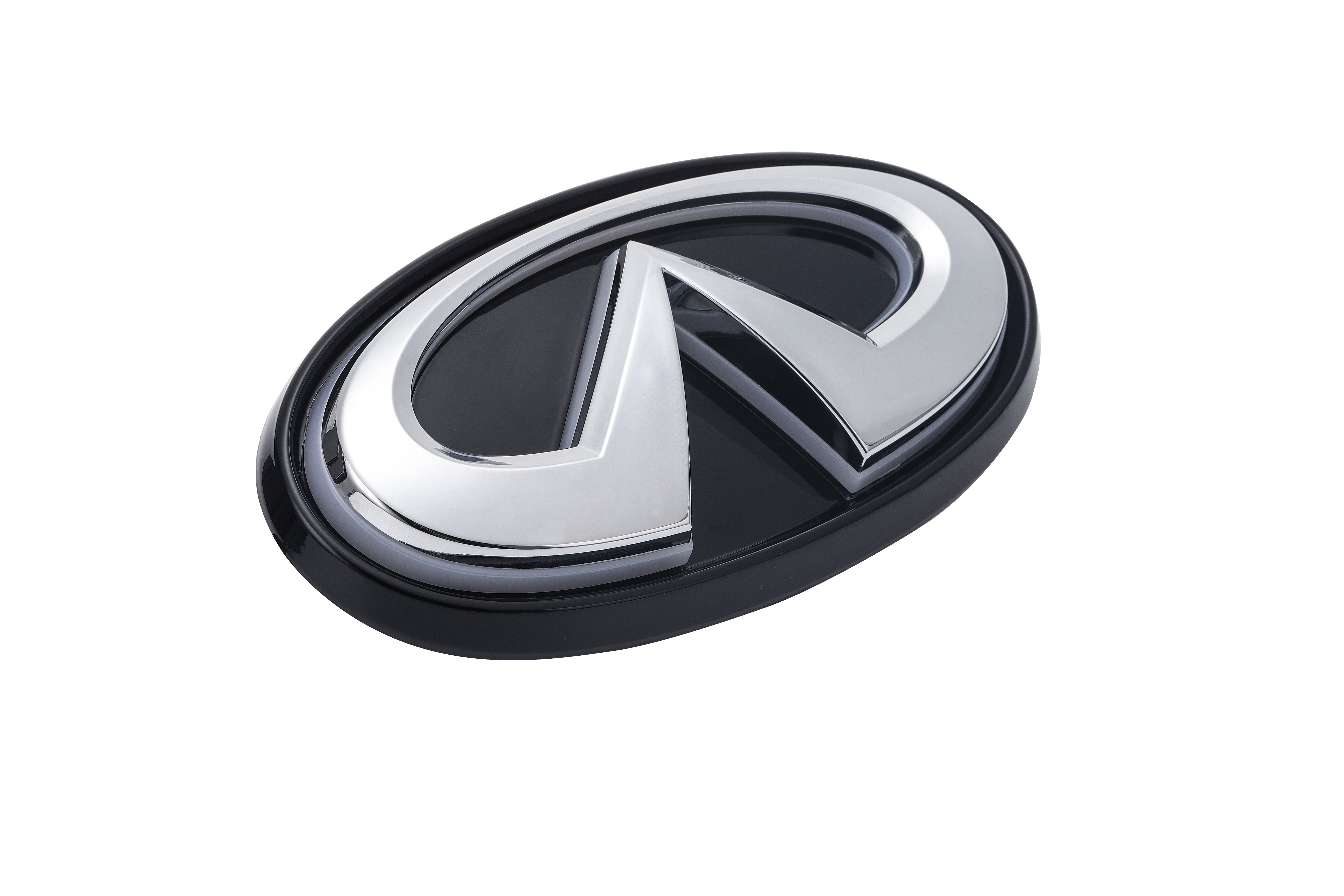 Illuminated LED Light Car Front Grille Grill Star Emblem Badge Chrome Style for Infiniti Q50 Q50S Q50L 14-17 White Light