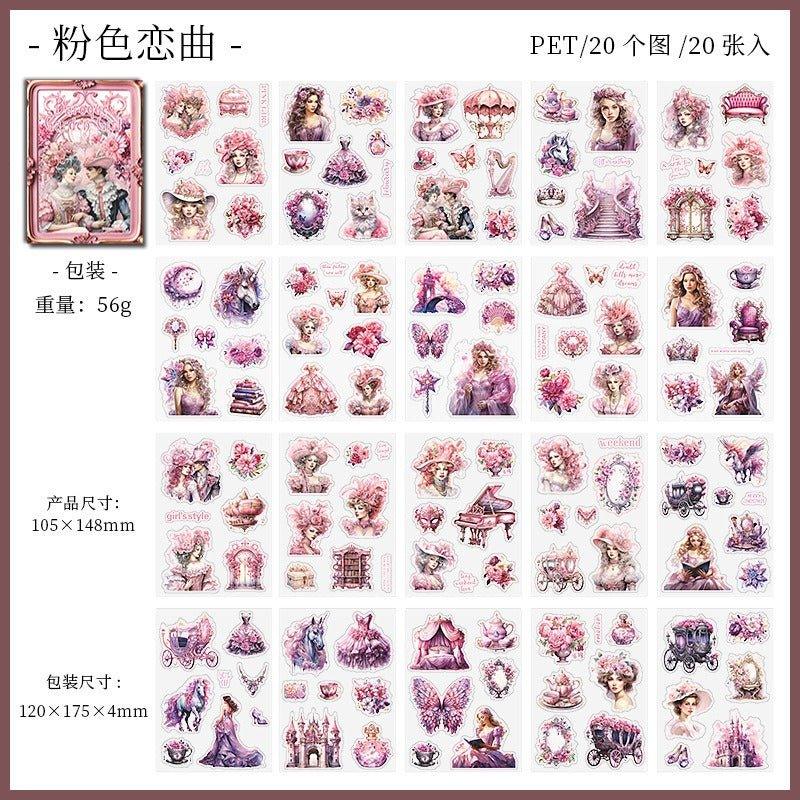 1108 Sticker Book Baroque Garden Girl Series