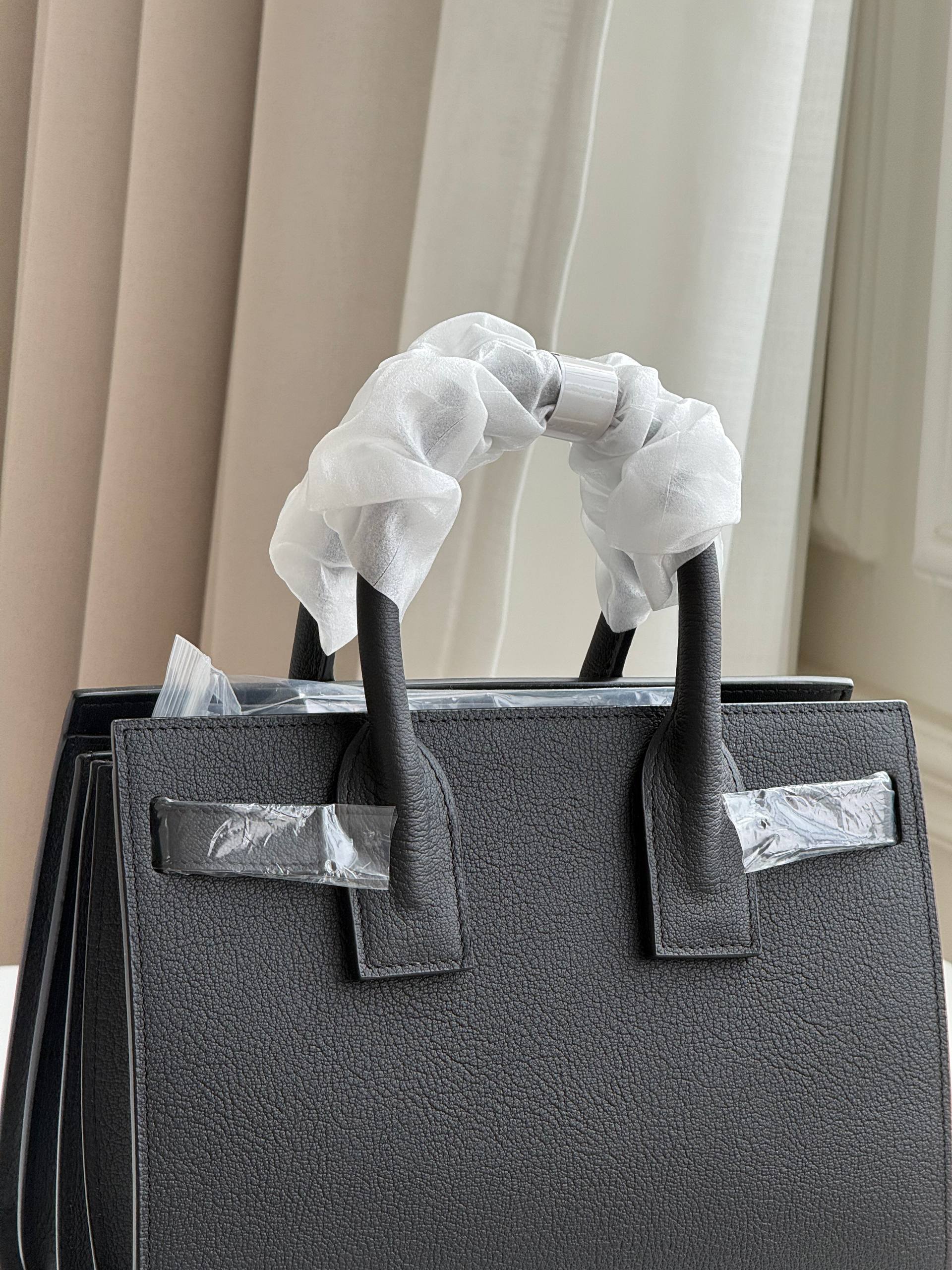 Yves Saint Laurent Sac de Jour Mini Grained Leather Satchel Handbag