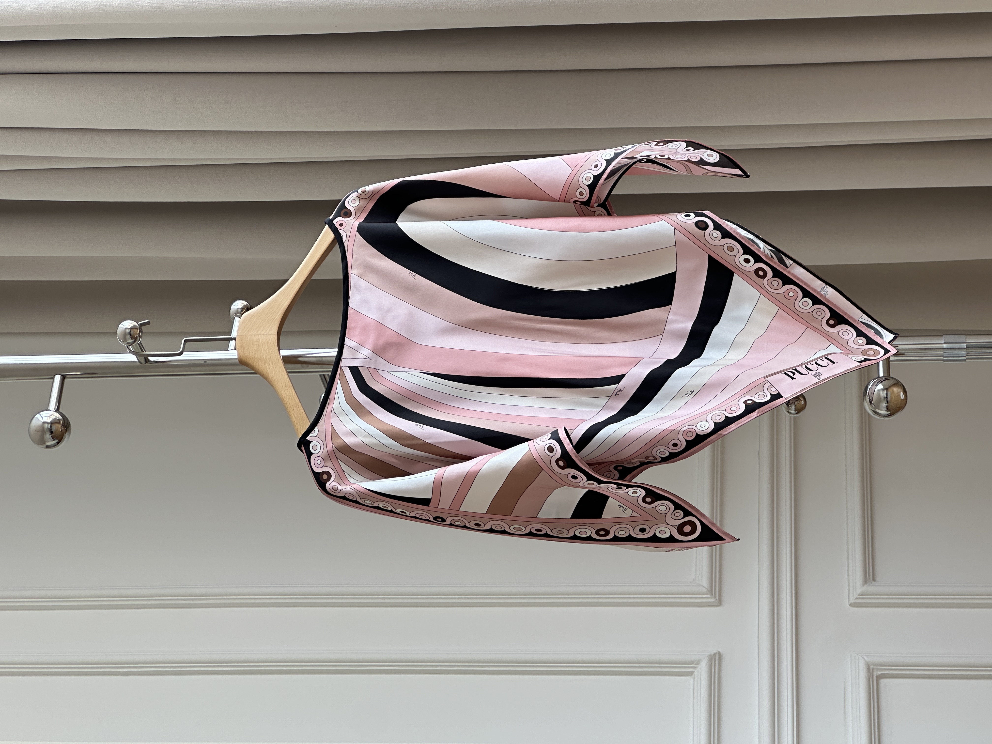Emilio Pucci Iride Silk Print Cape Top