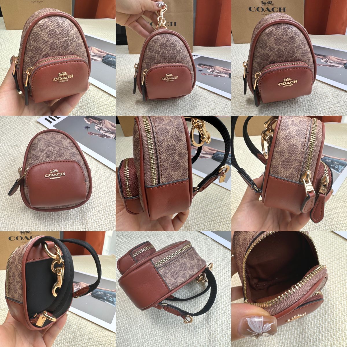 Women Handbag C7803 CC315 C1019 Mini Court Backpack Keychain Bag Charm